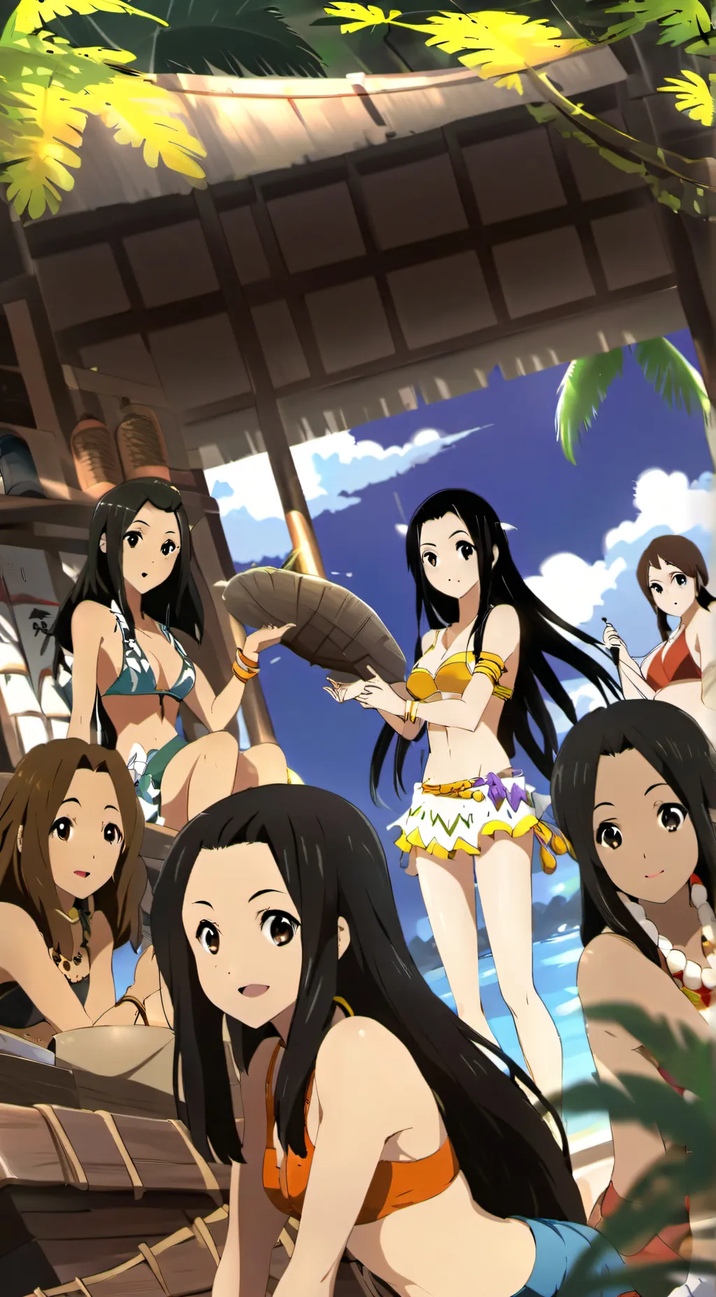ai character: Woman Island background