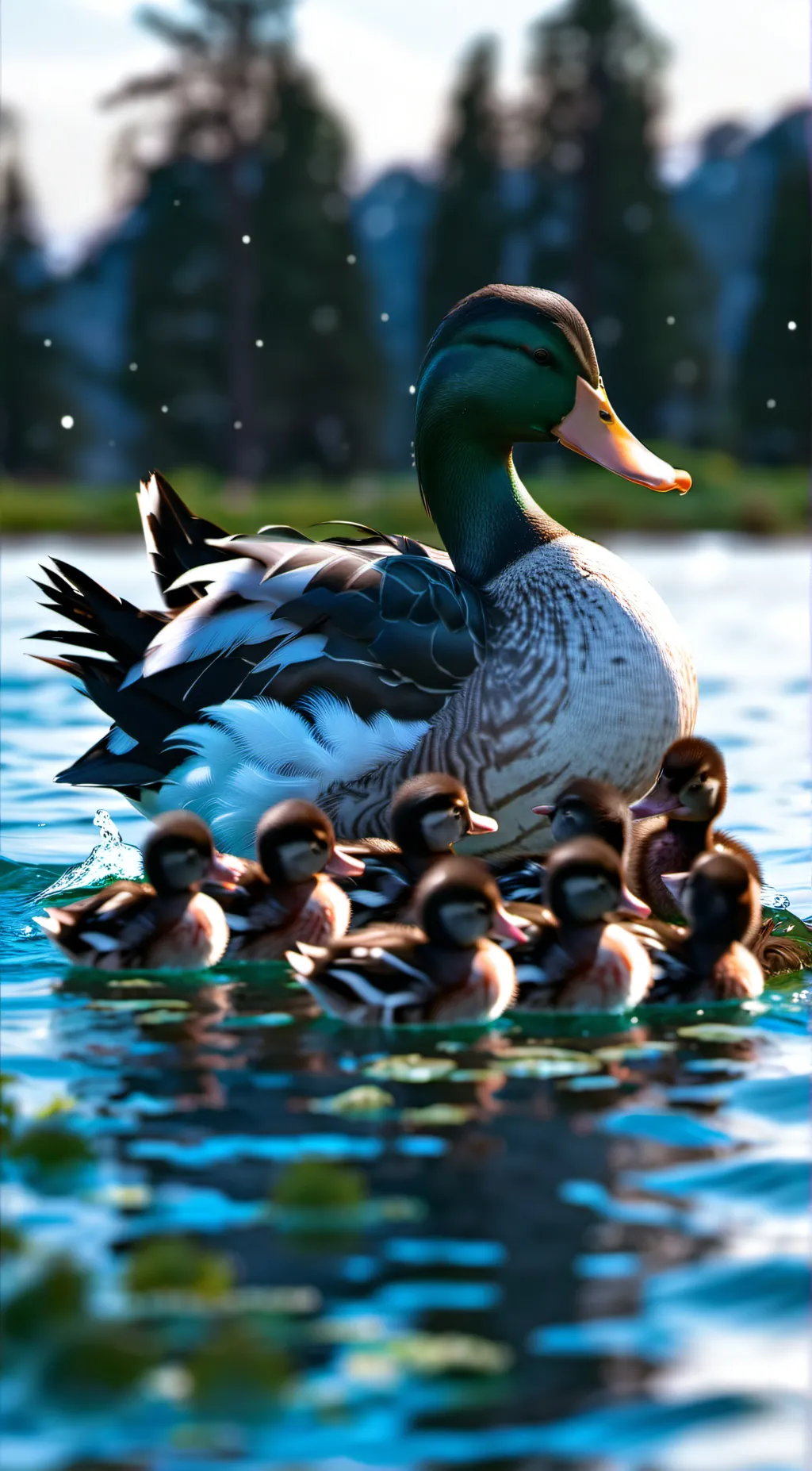 ai character: Mom Duck background