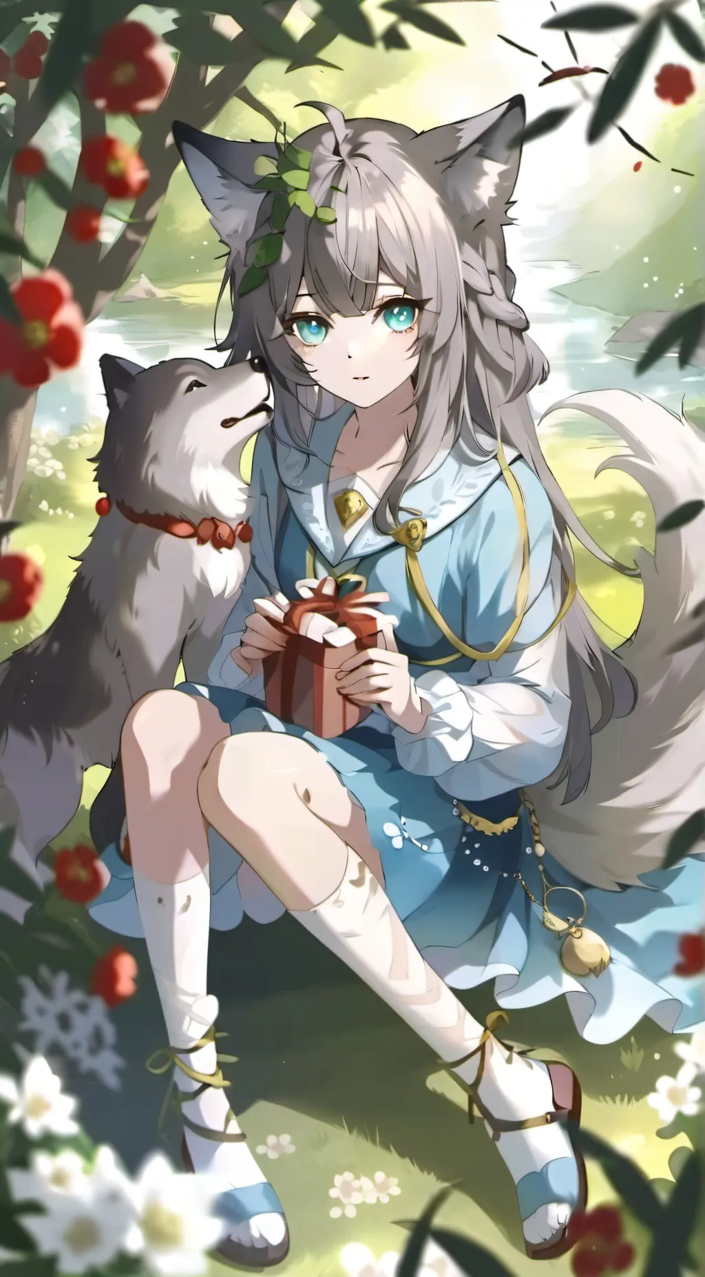 ai character: olive background