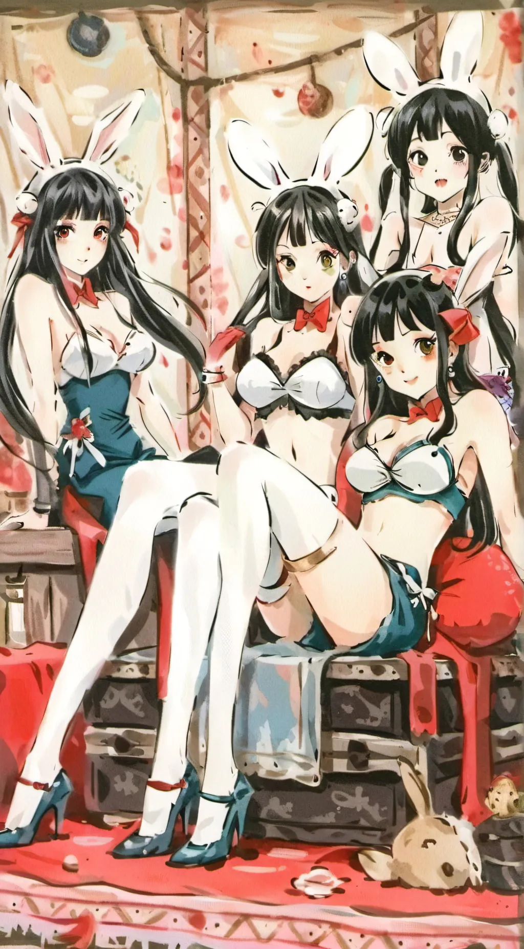 ai character: Bunny girls background