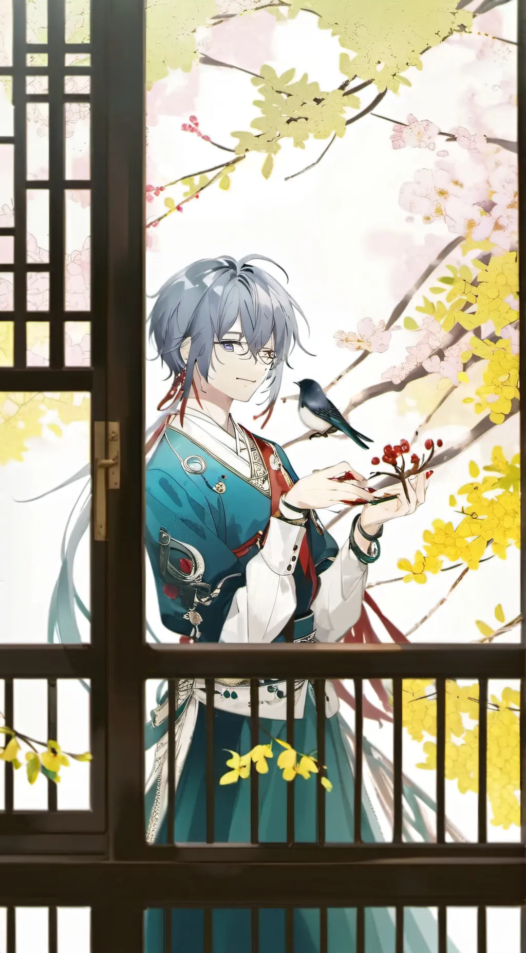 ai character: Haru (>• .•<) background