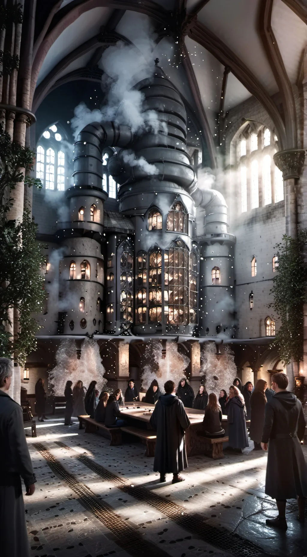ai character: Hogwarts  background