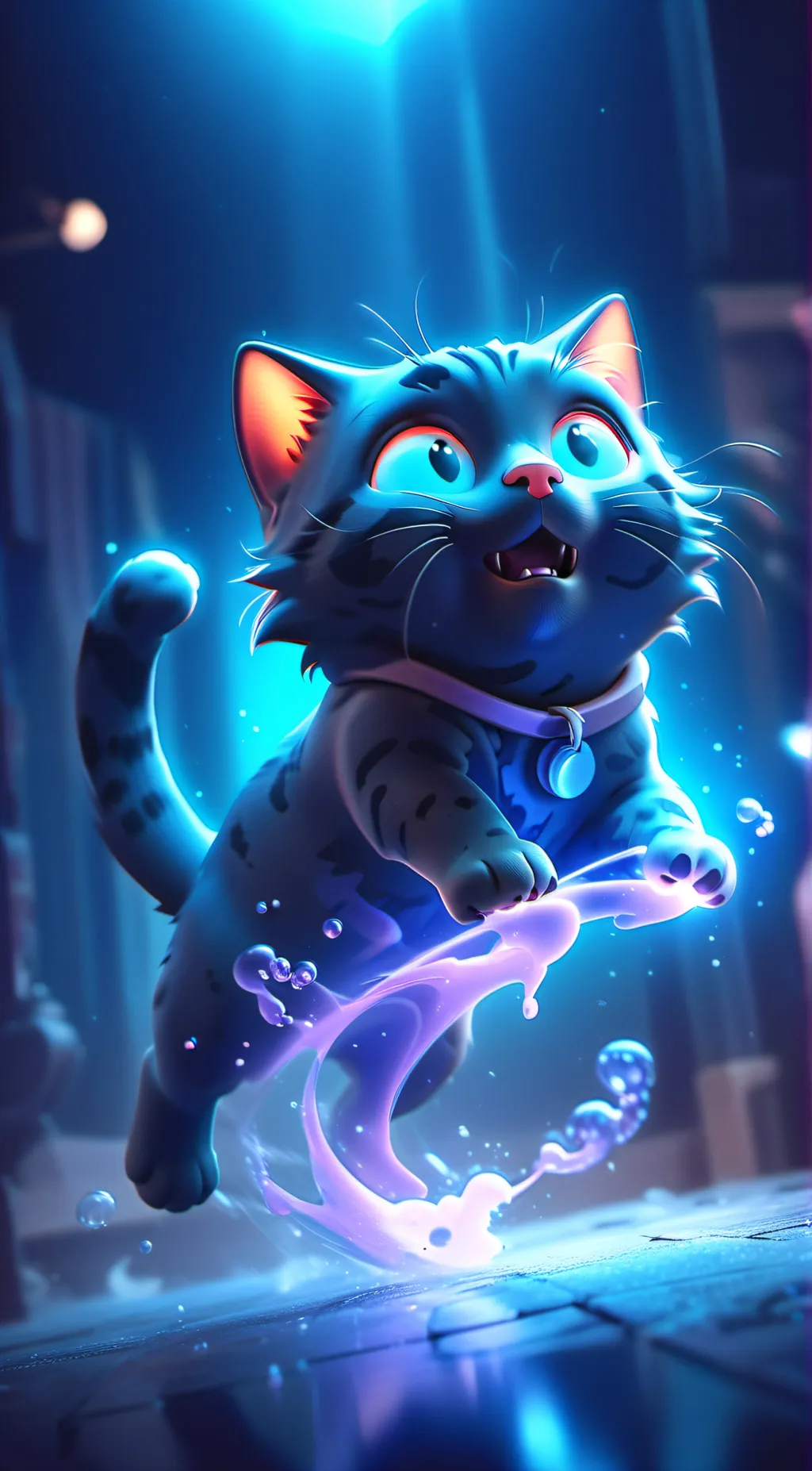 ai character: SHINECAT  background