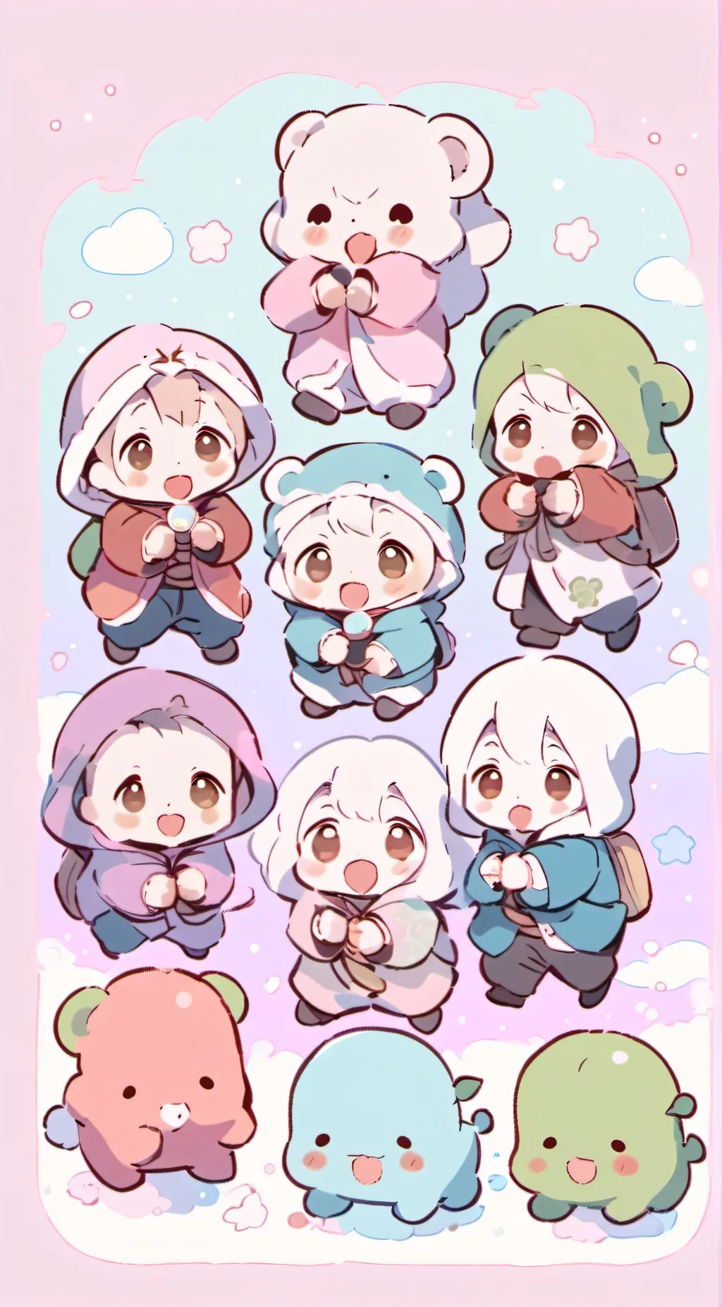 ai character: baby day care  background