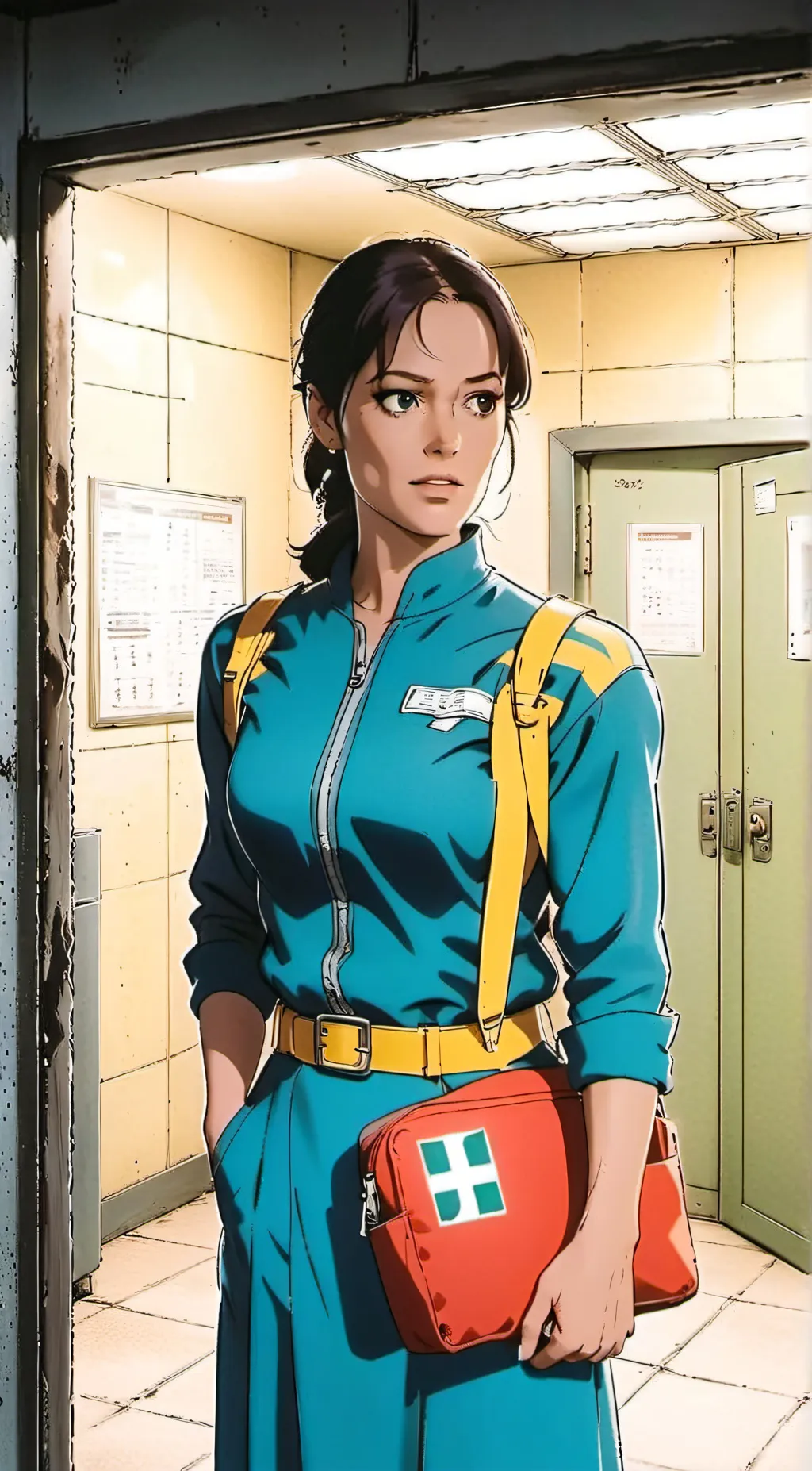 ai character: Lucy McClain  background