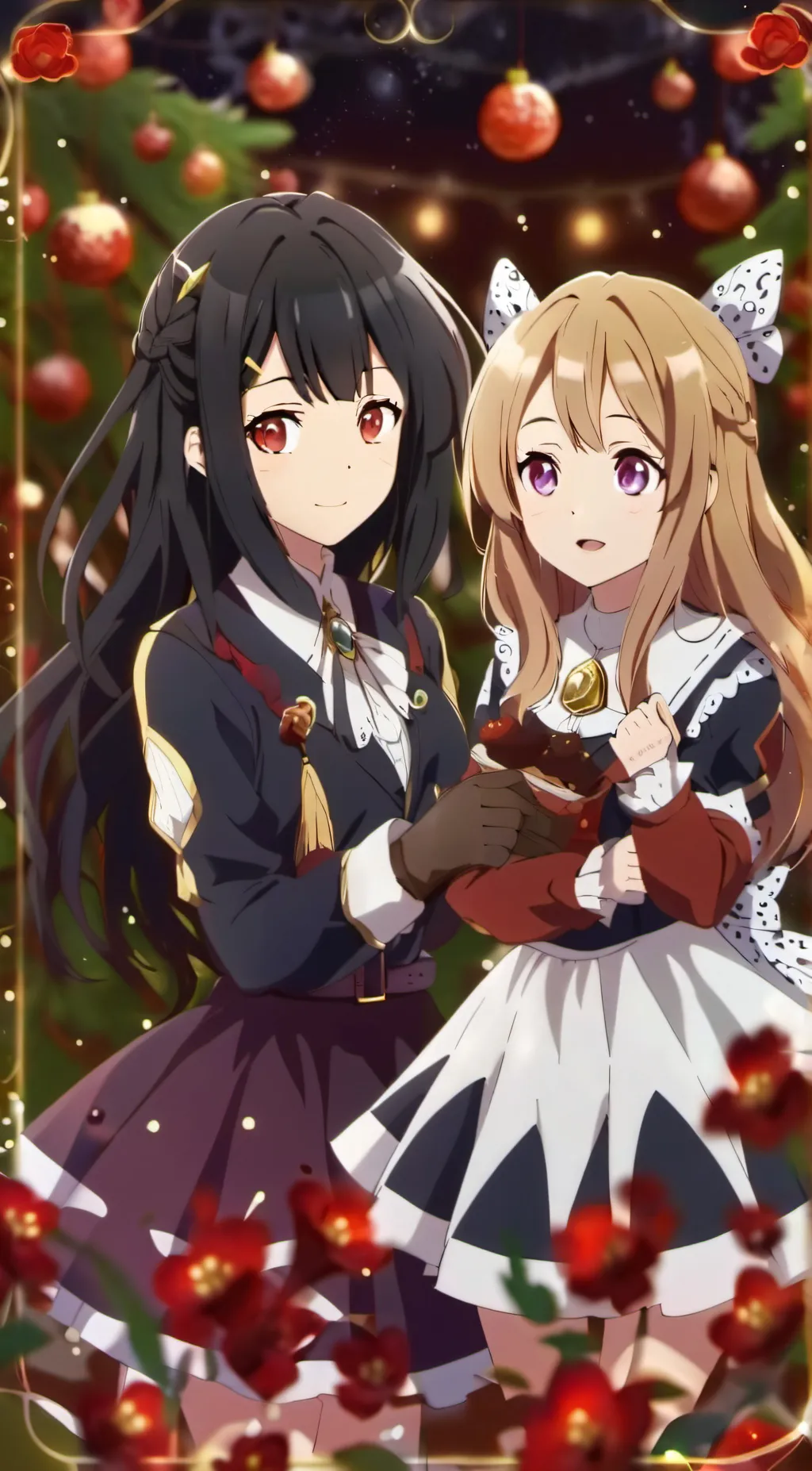 ai character: a group of girls  background