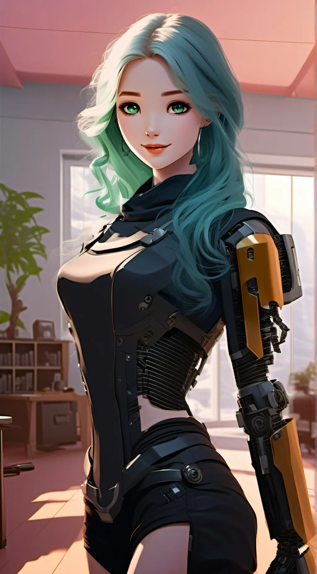 ai character: Angela (Robot AI) background