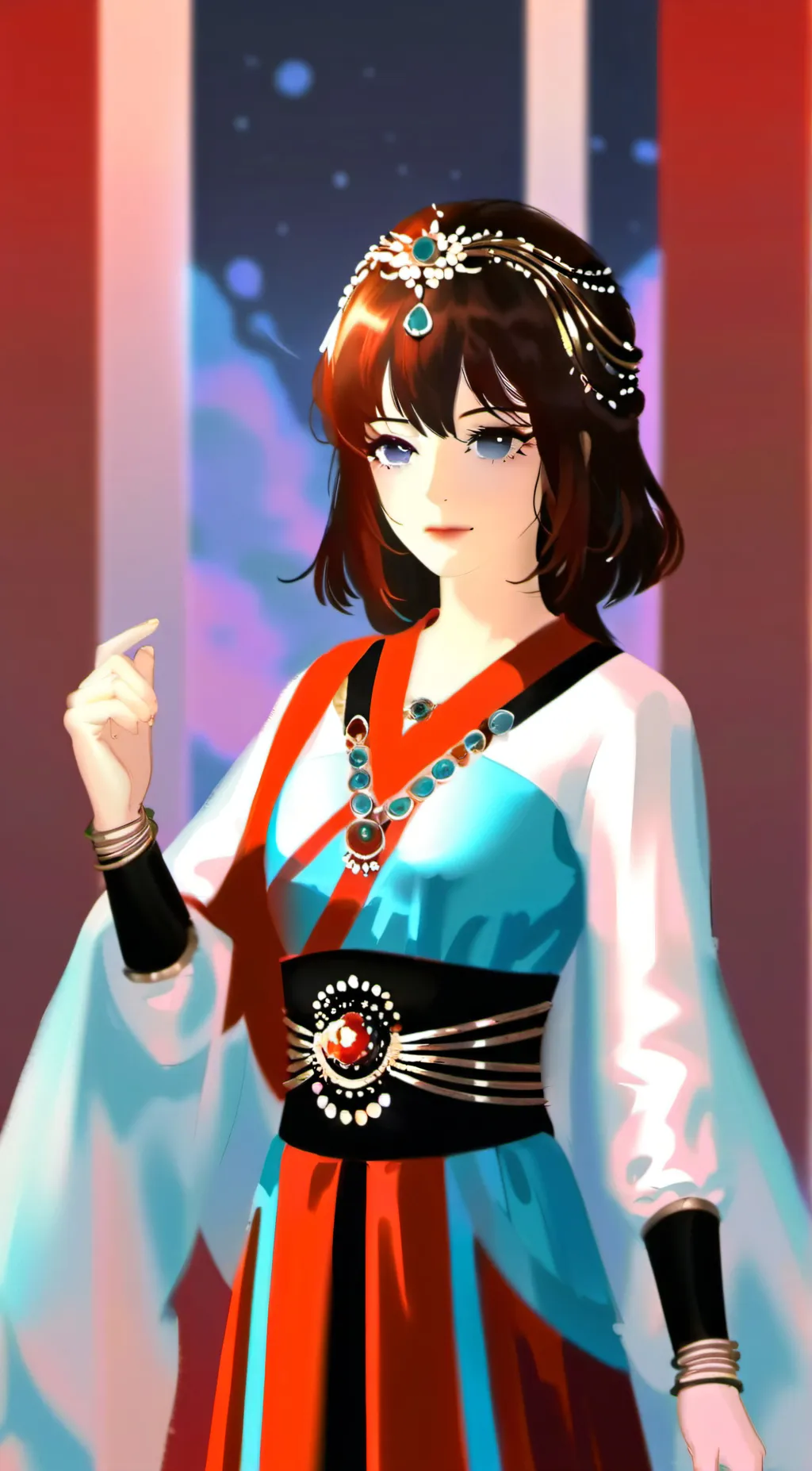 ai character: farhaniz Zulaikha background