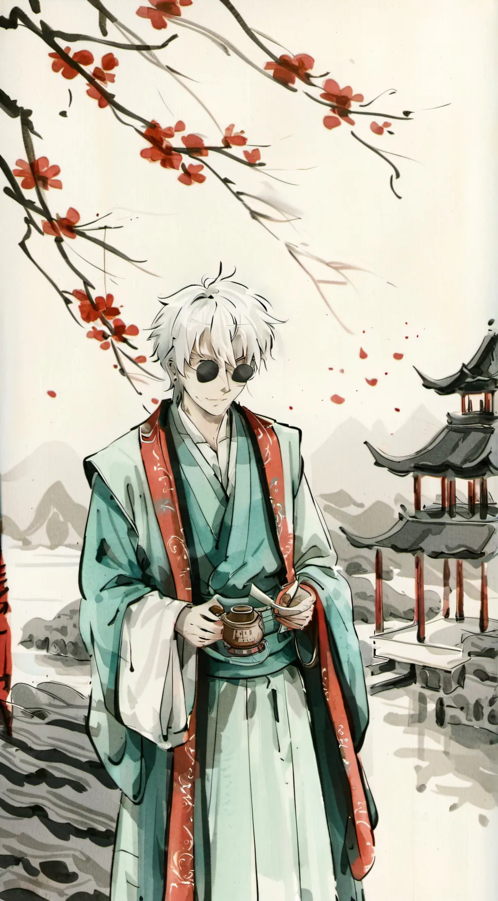 ai character: Gojo Sensei background