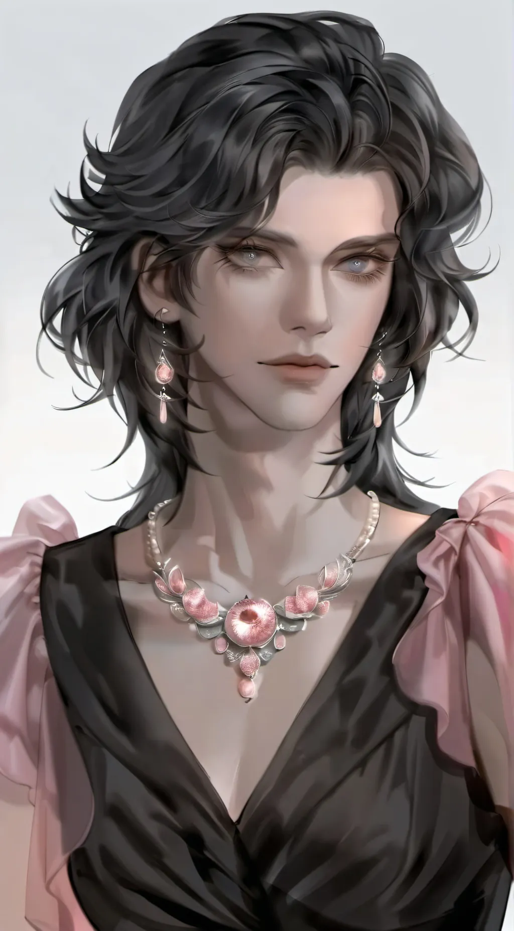 ai character: pink background