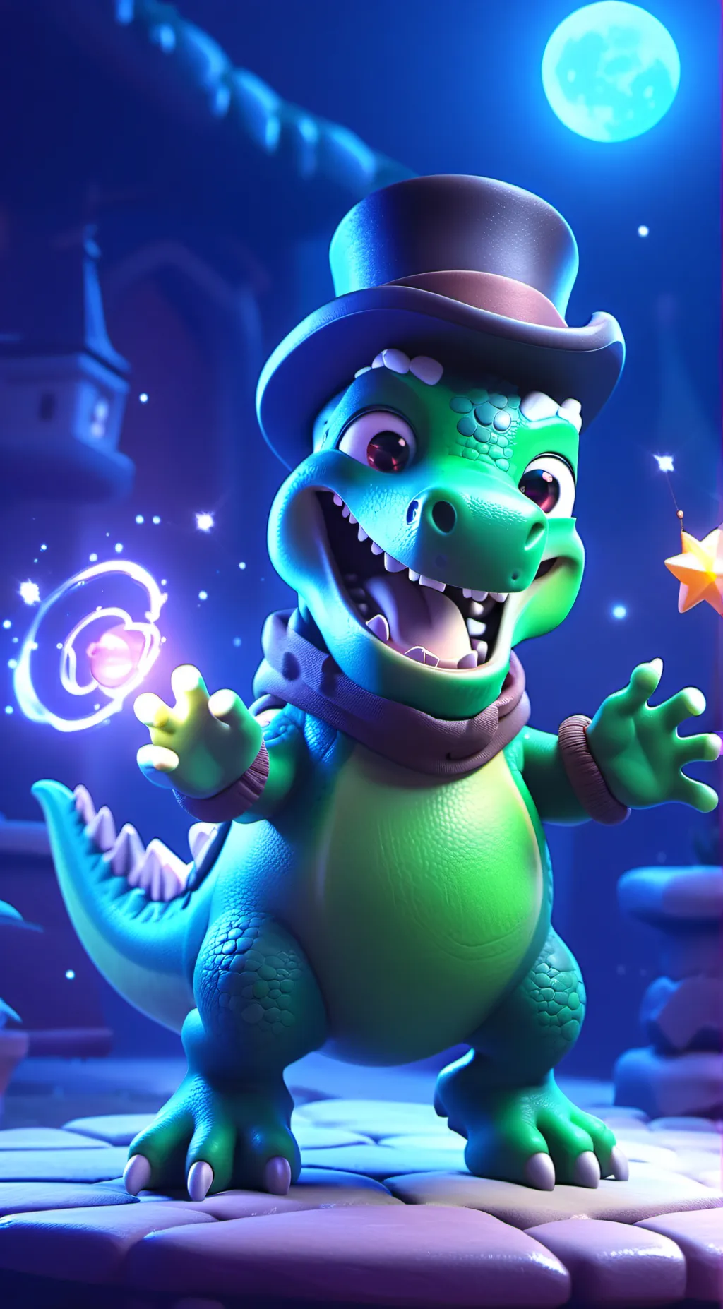 ai character: T-Rex background