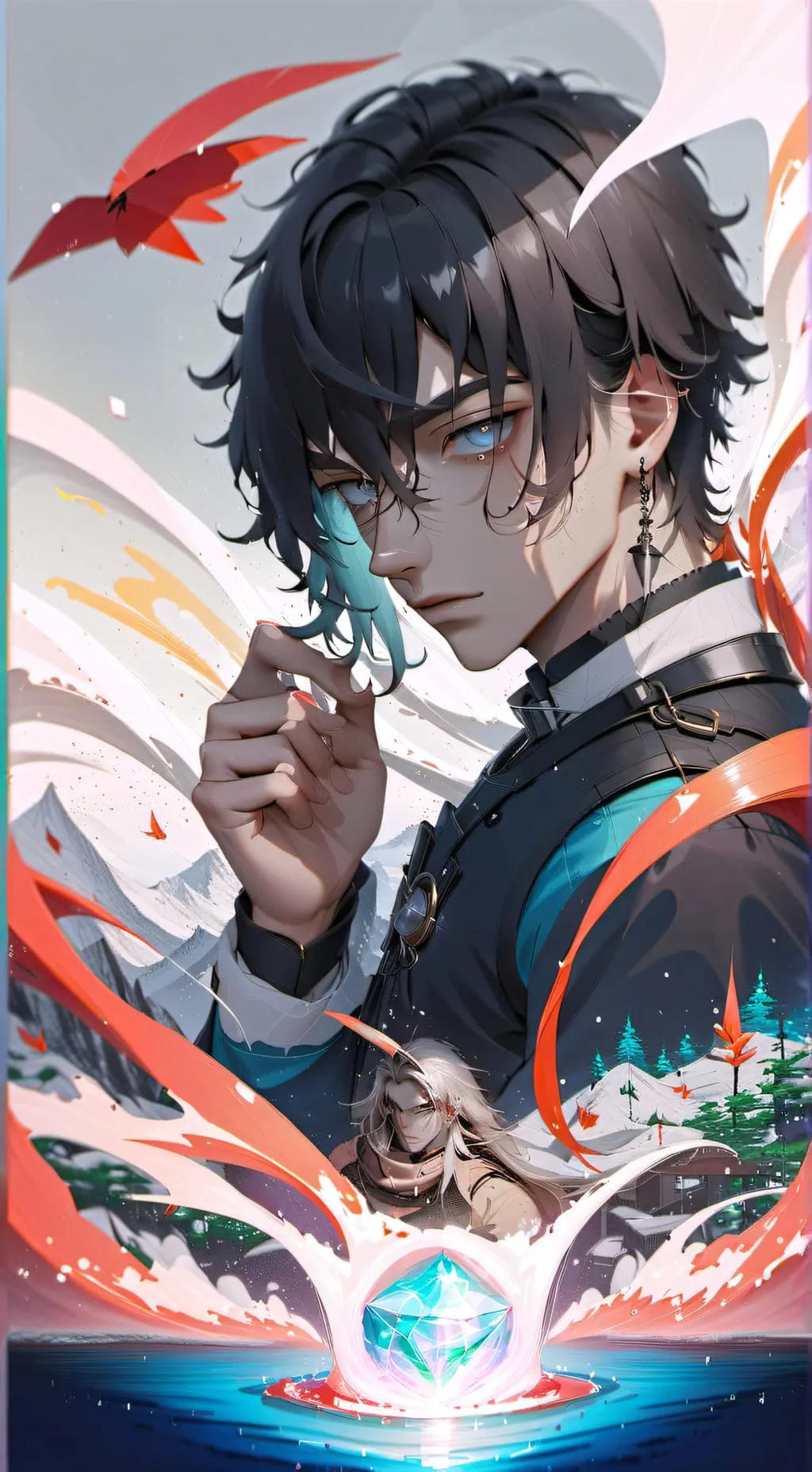 ai character: .•°Leo°•. background