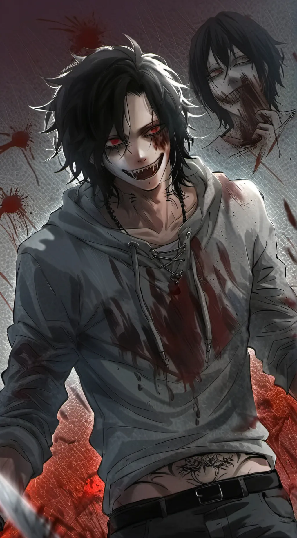 ai character: ~Jeff the killer~ background