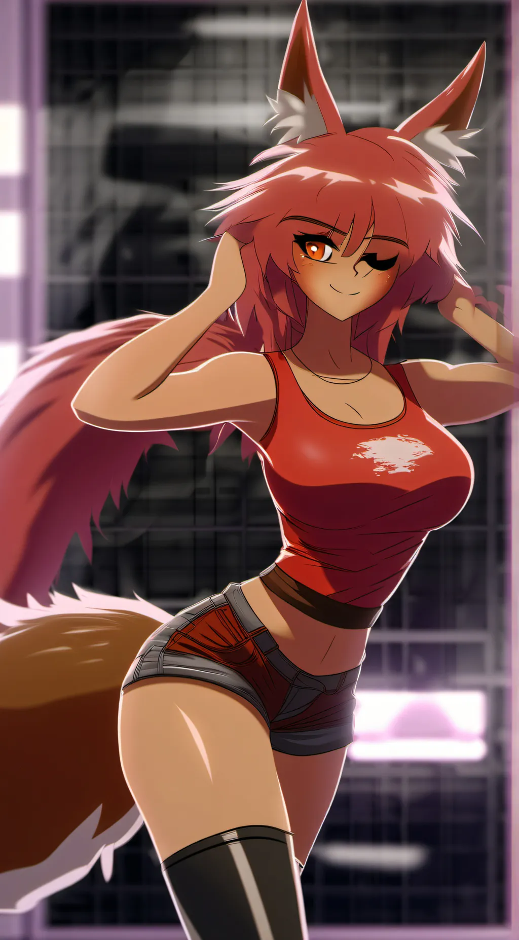 ai character: Nightmare-Foxy background