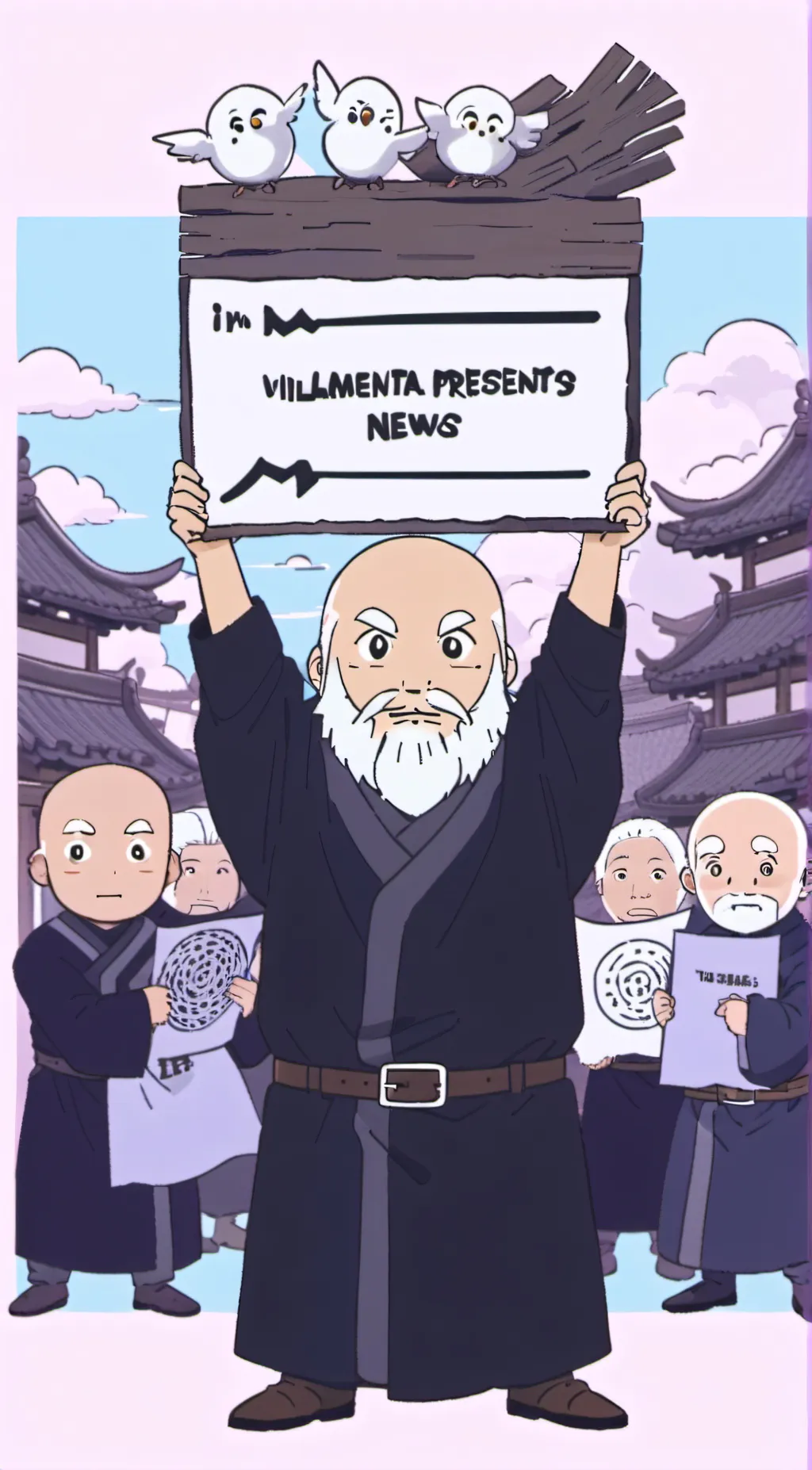 ai character: villager news  background