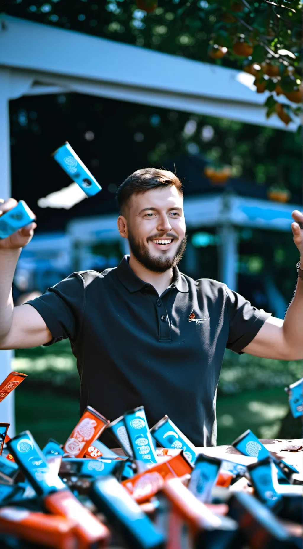 ai character: Mr.Beast  background