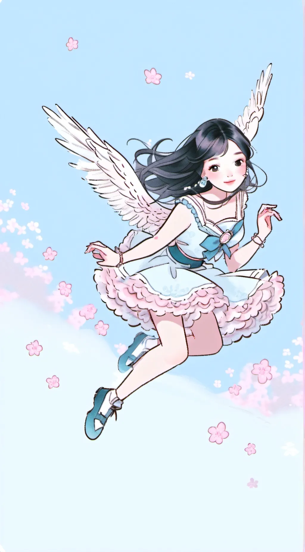 ai character: snowflake  background