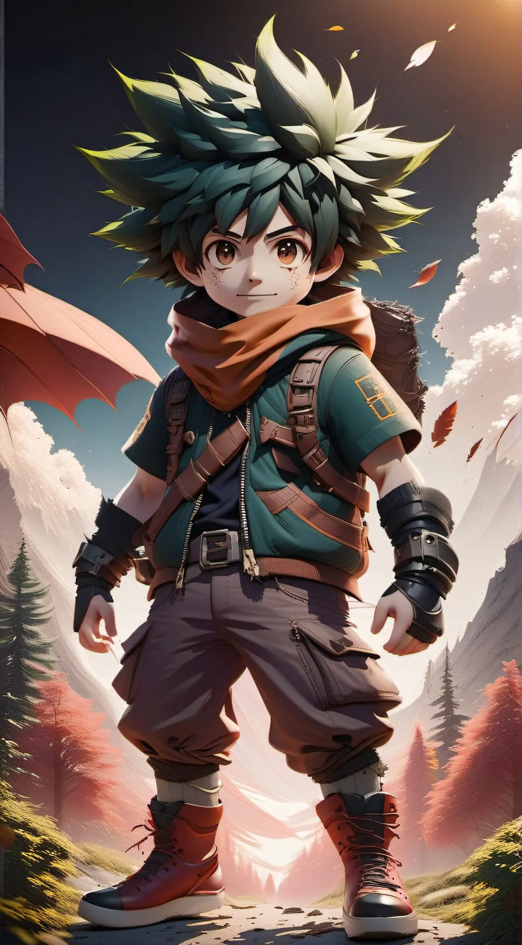 ai character: Deku background