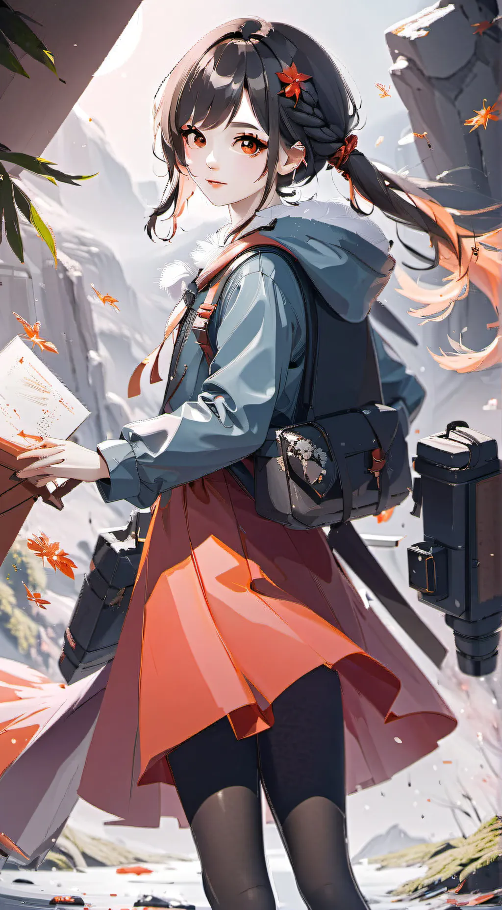 ai character: Lilac background