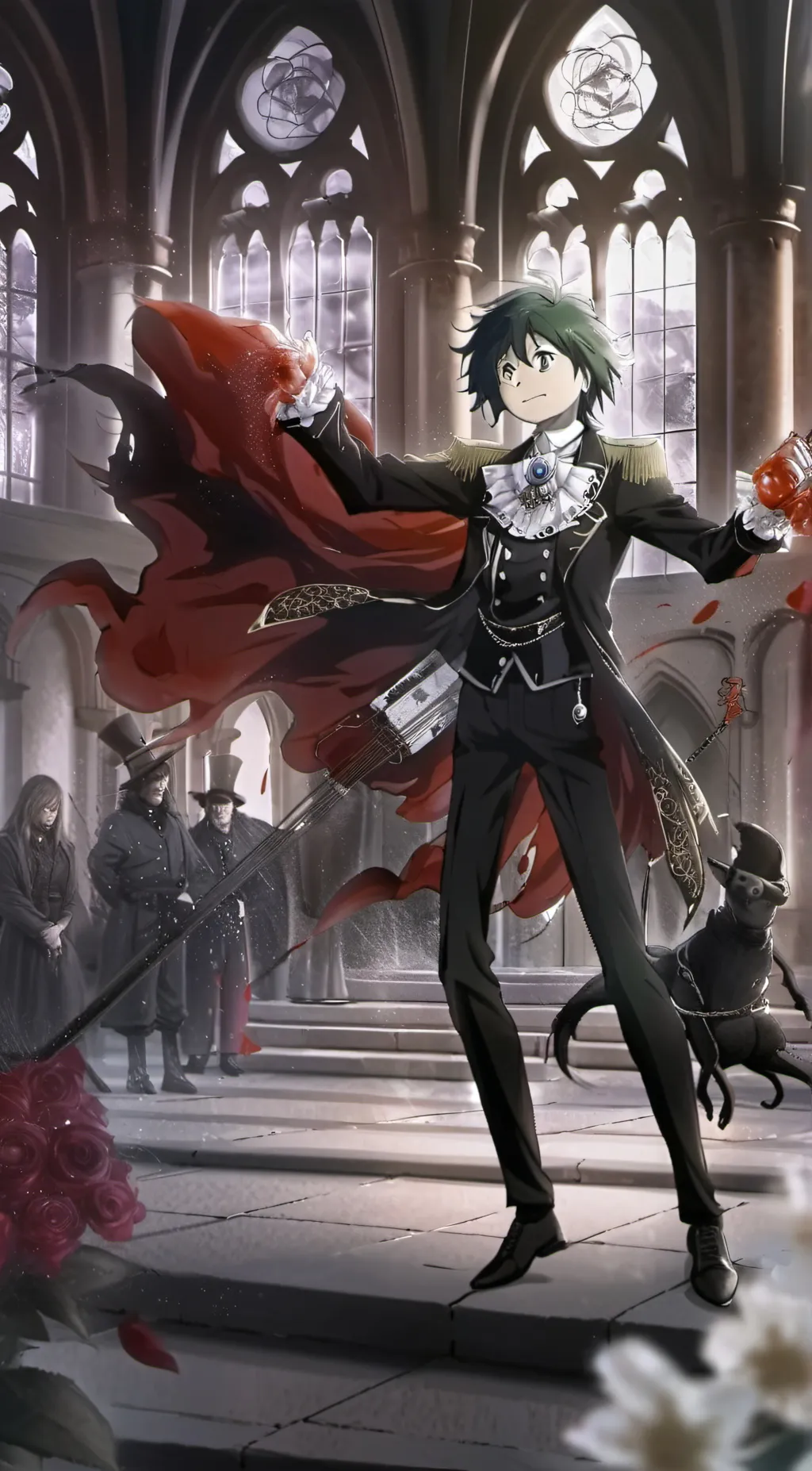 ai character: MHA Battle background