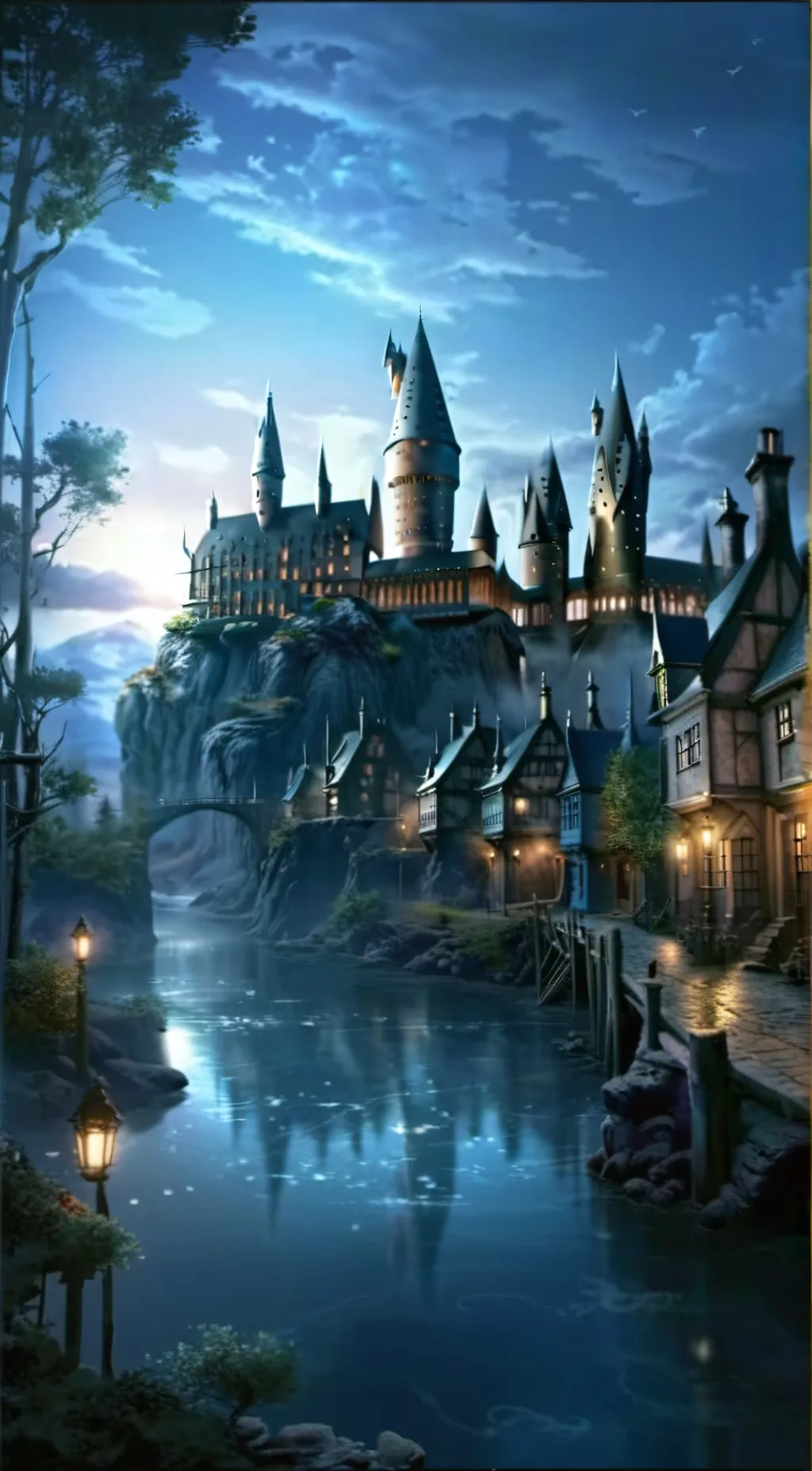 ai character: Sad Hogwarts background