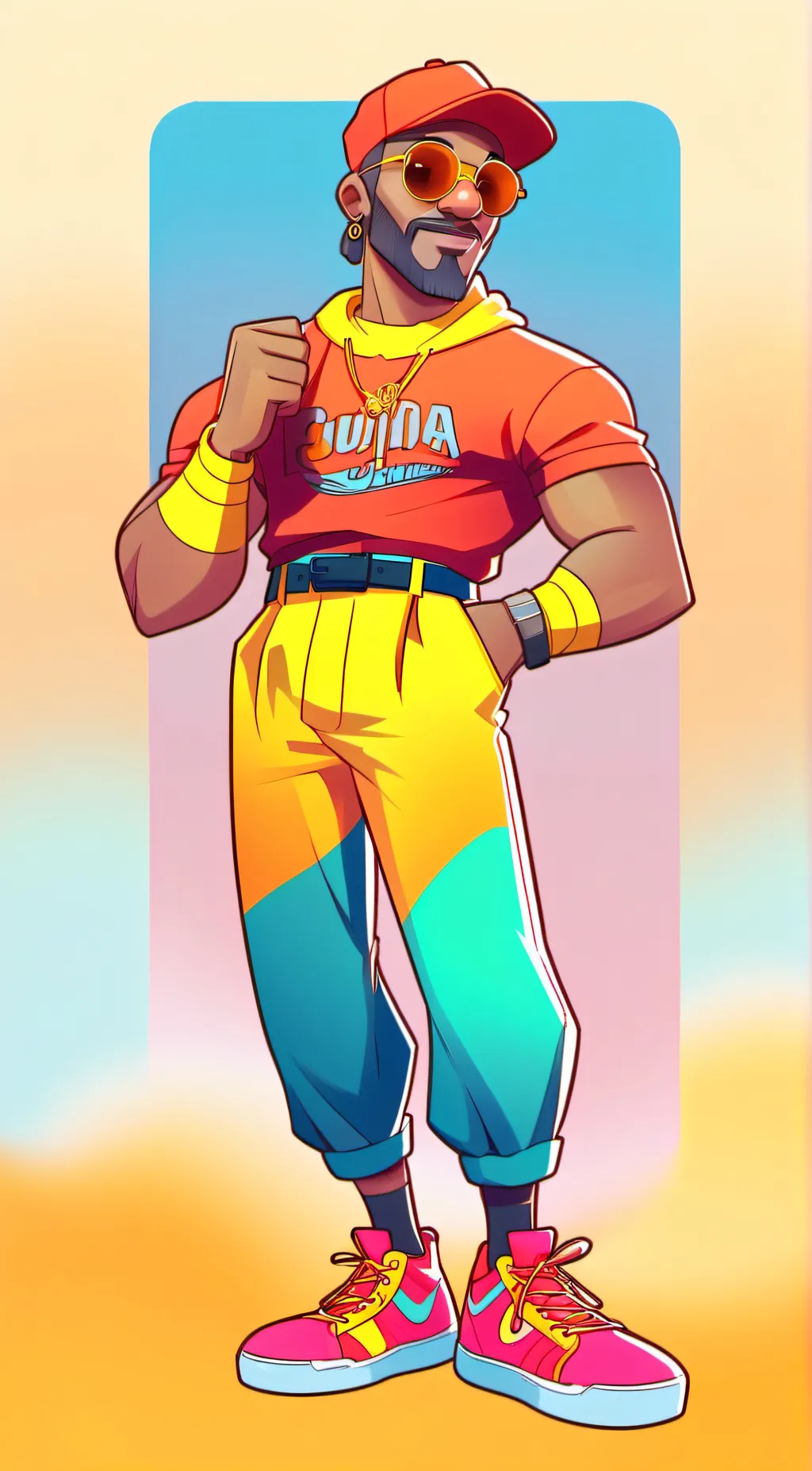 ai character: baller test background