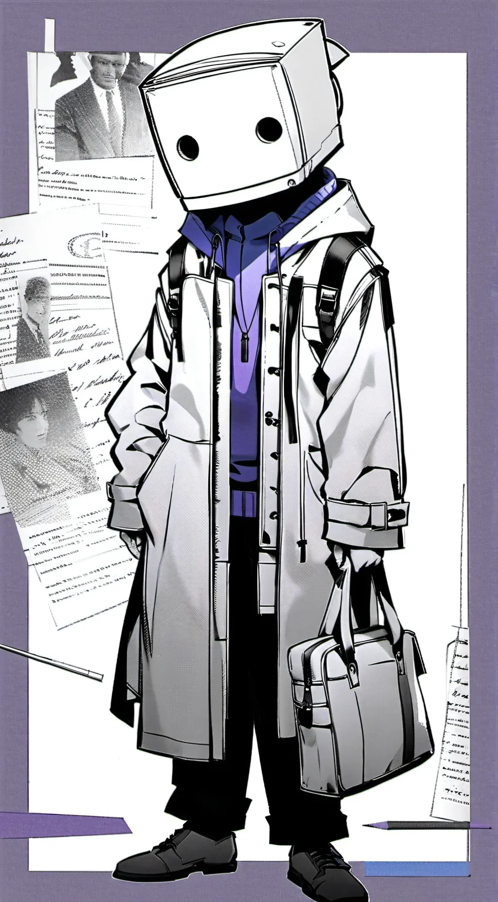 ai character: Mono background