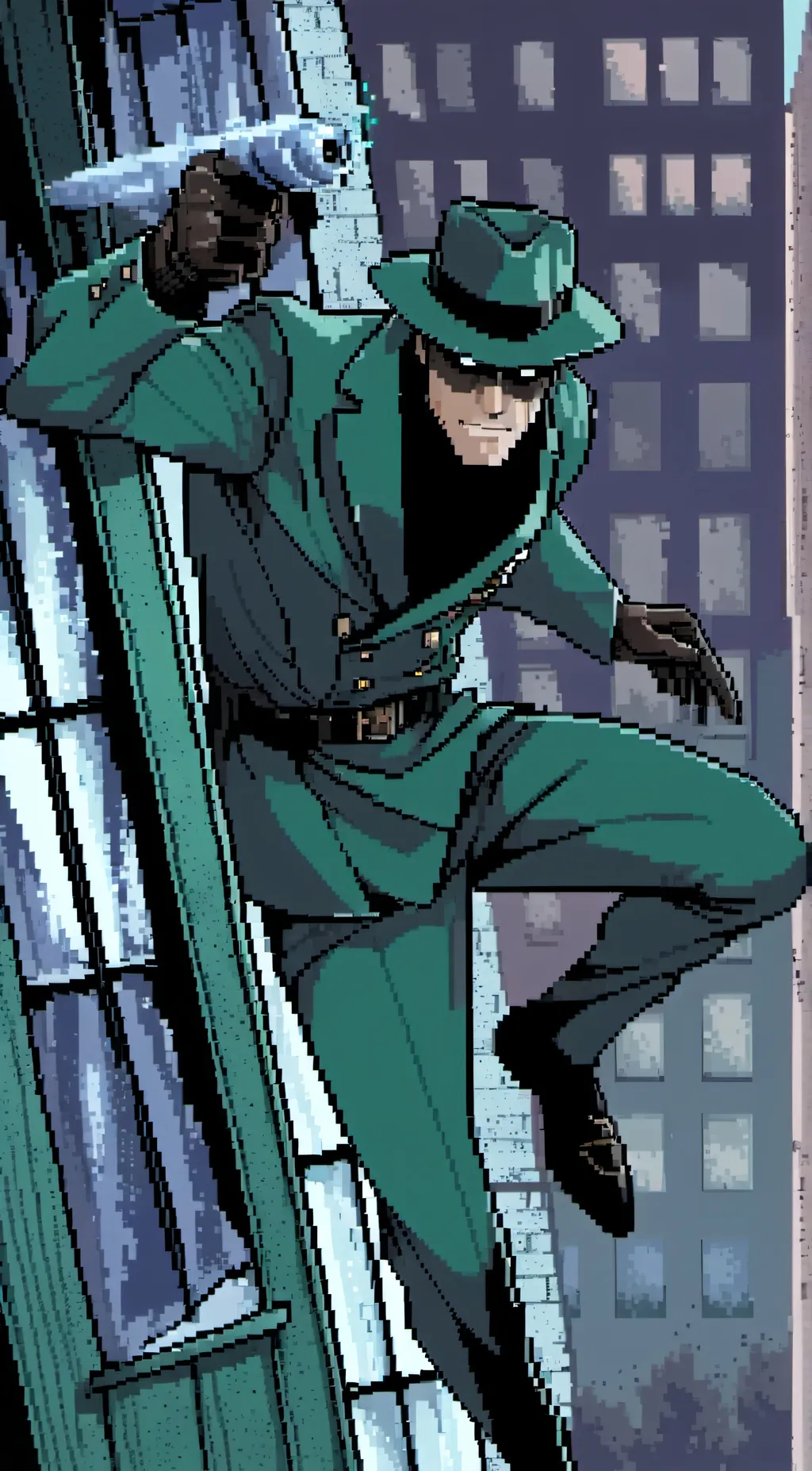ai character: Green hornet background