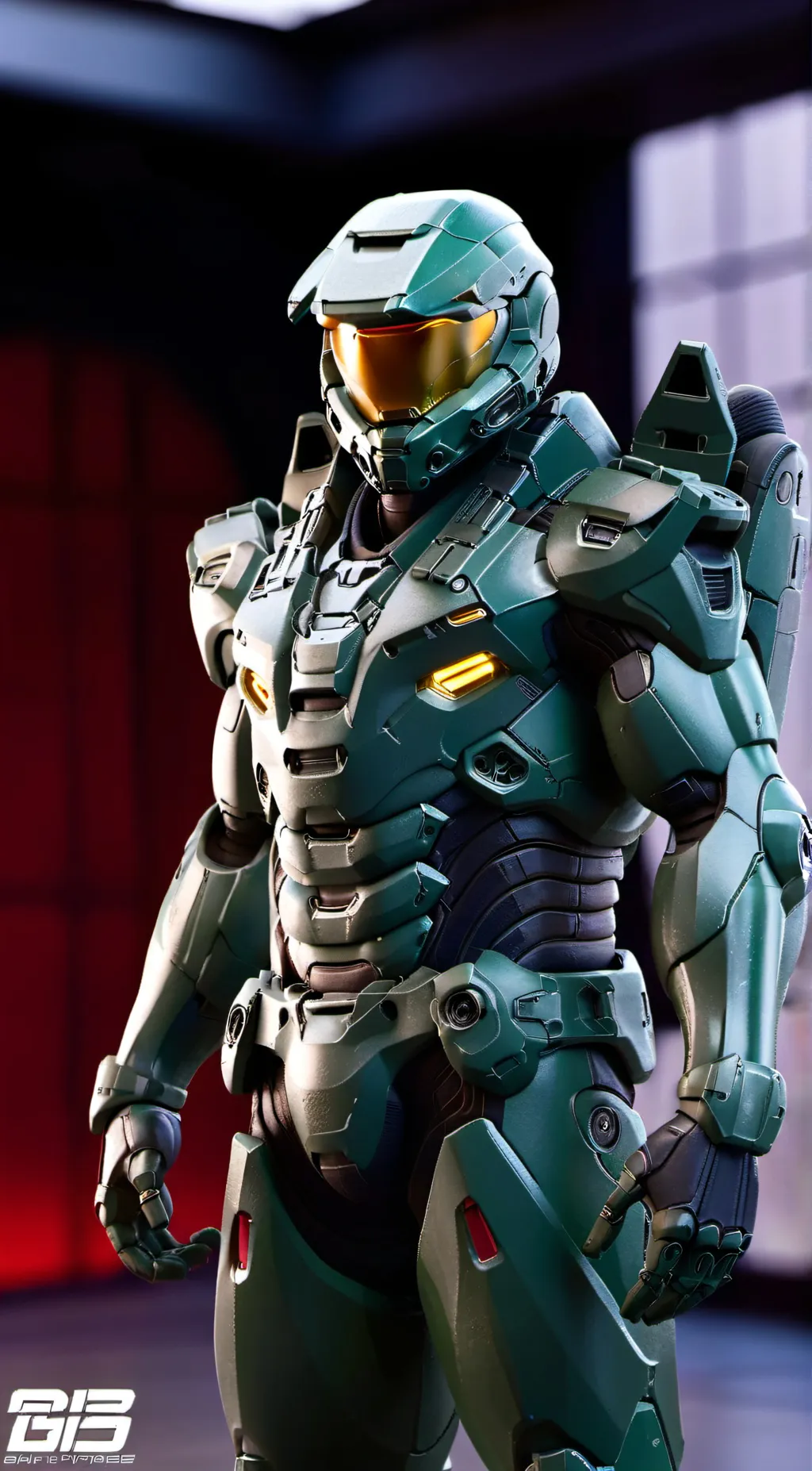 ai character: Master chief. background