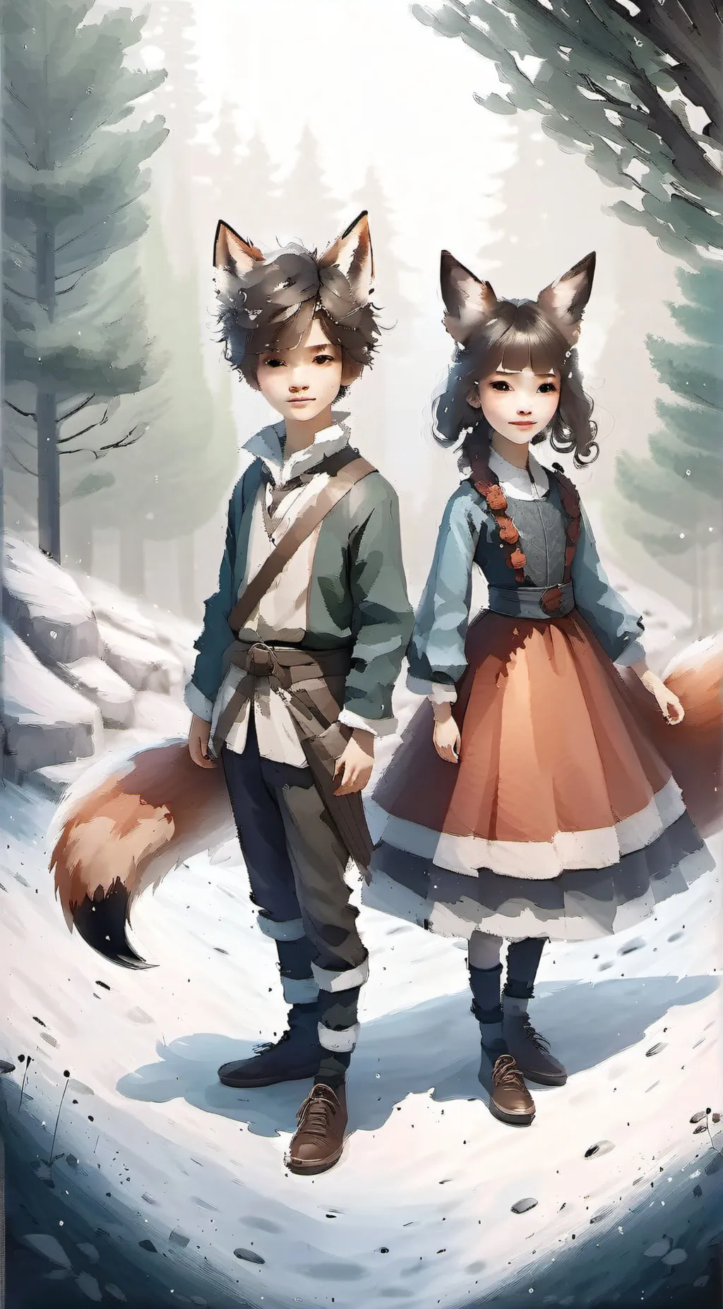 ai character: Firefox star background