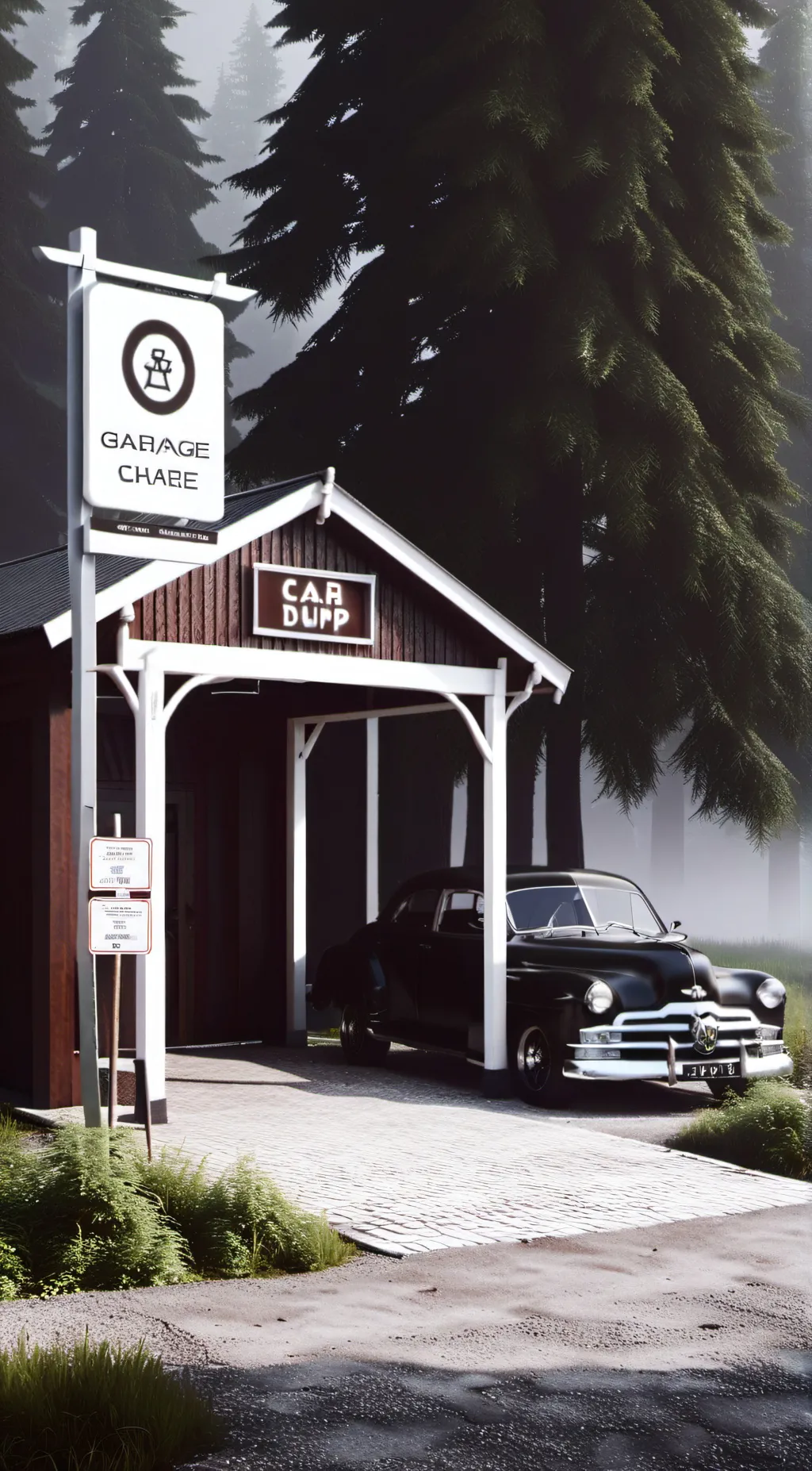 ai character: Car dump background