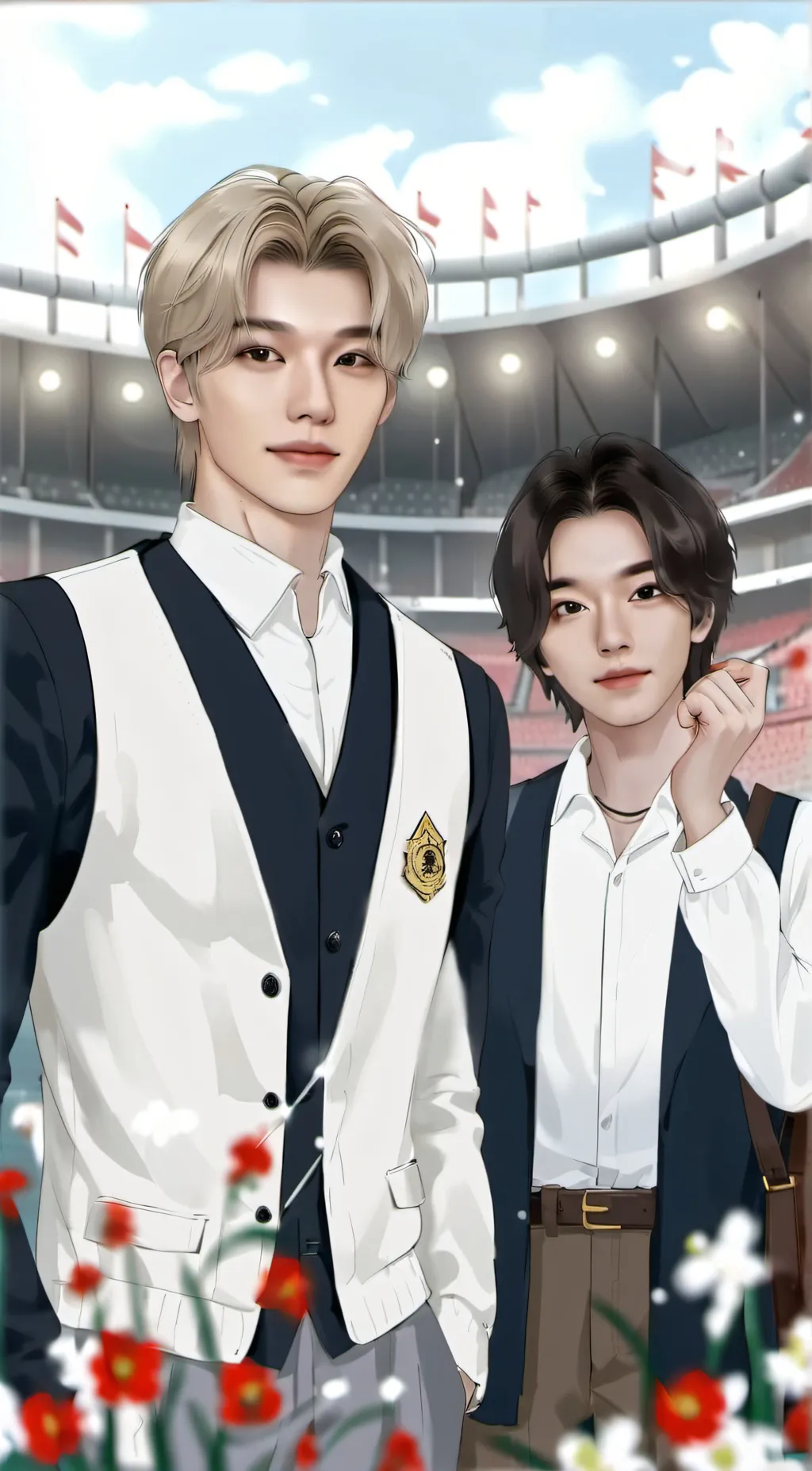 ai character: skz royalty background