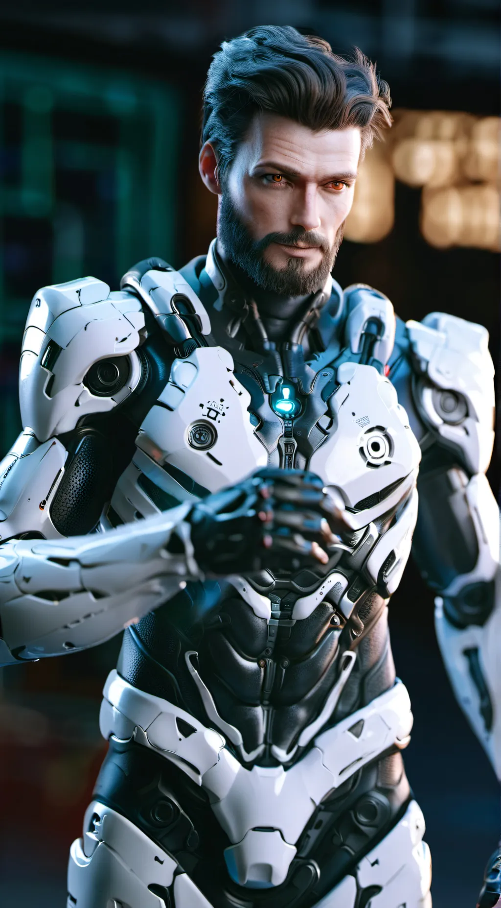 ai character: IS A ROBOT background