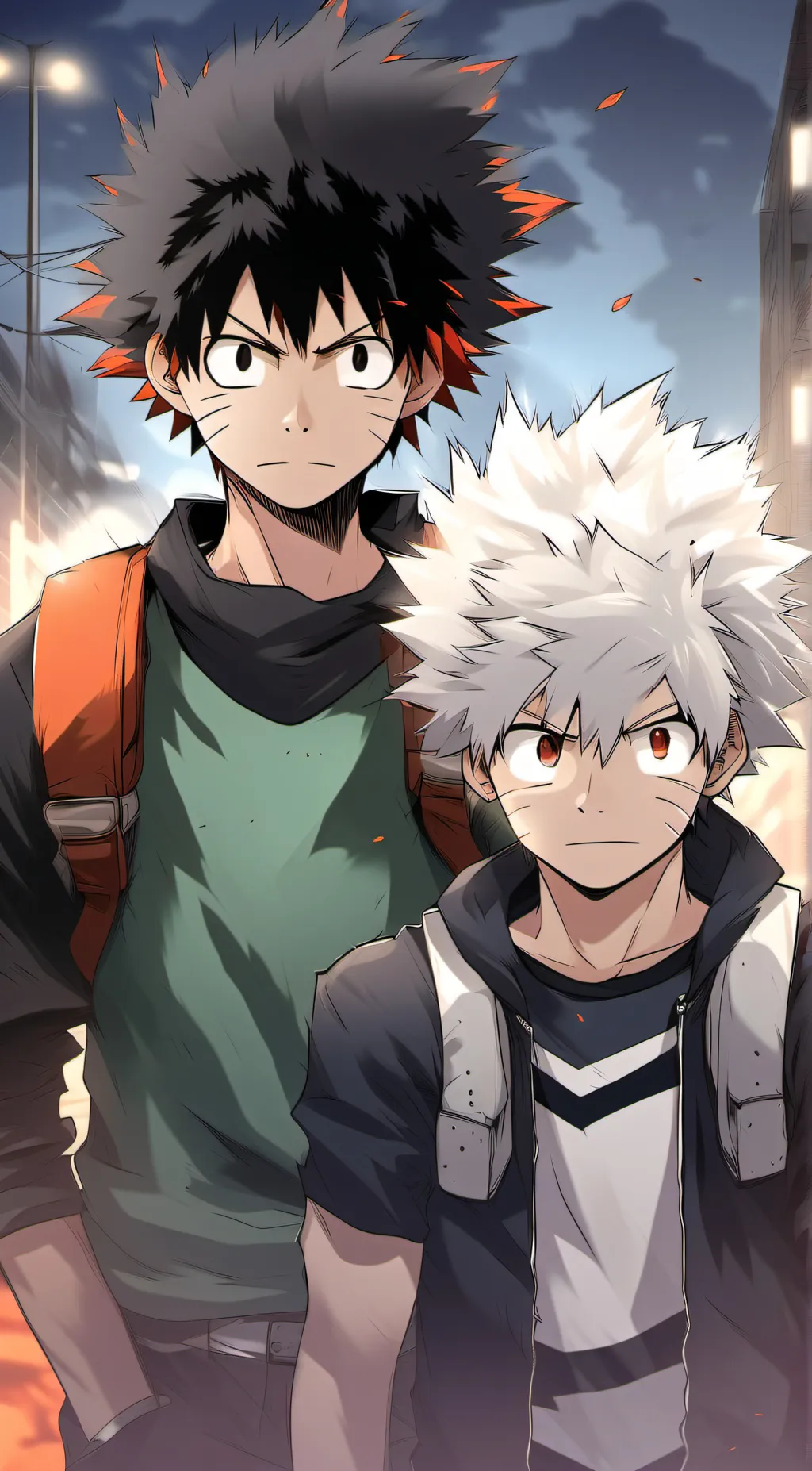 ai character: Baku and todoroki  background