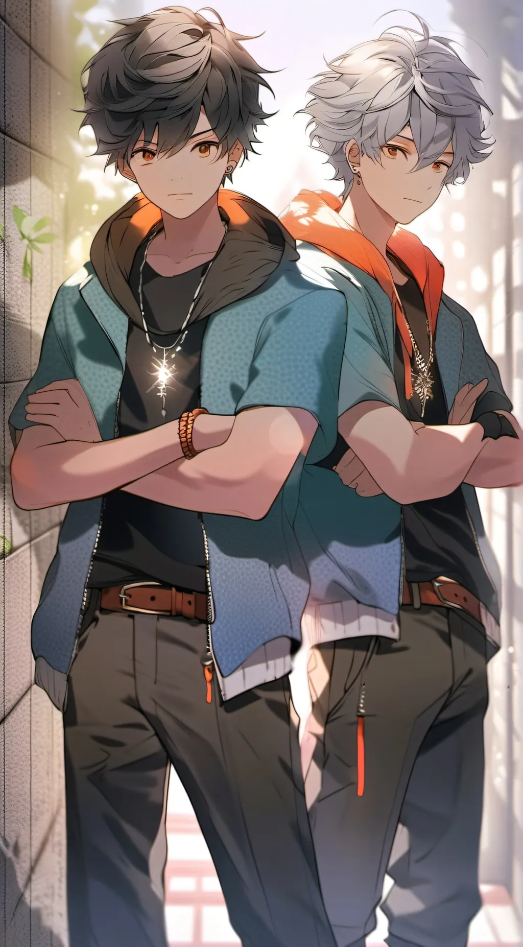 ai character: Heeko and Elijah  background