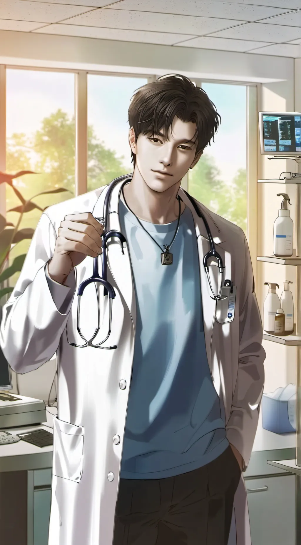 ai character: Dustin  background