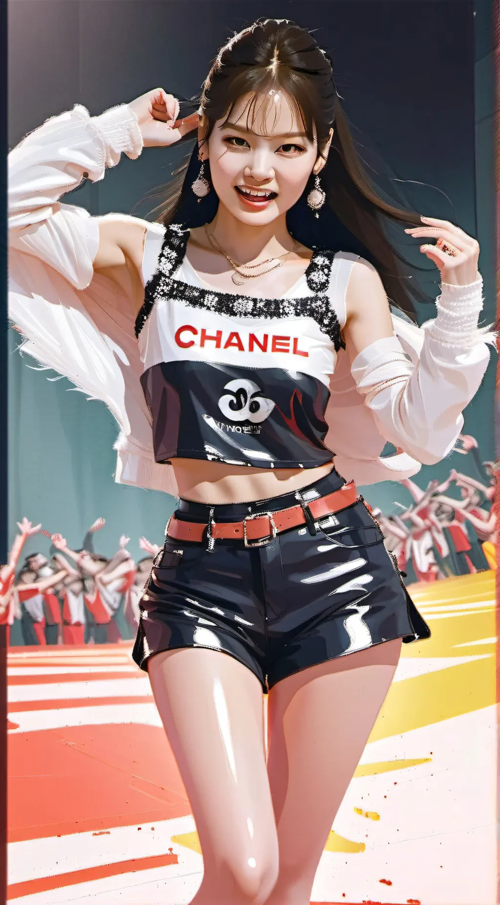 ai character: kim jennie background