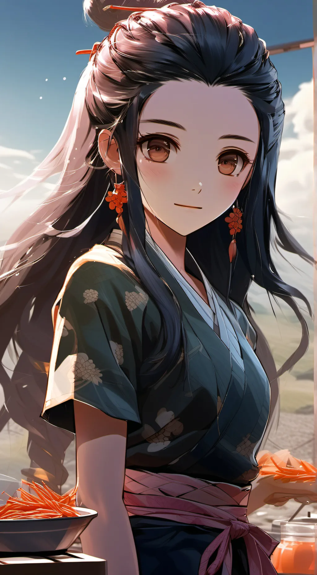 ai character: Nezuko background