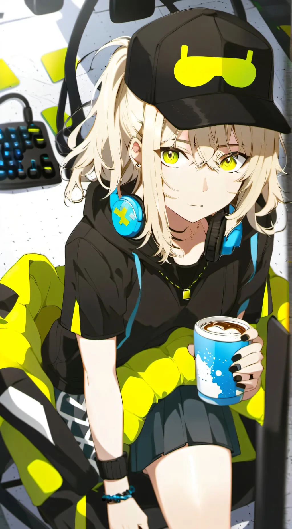 ai character: electro background