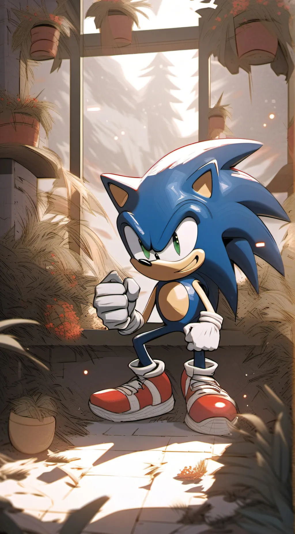 ai character: Sonic x Aftons background