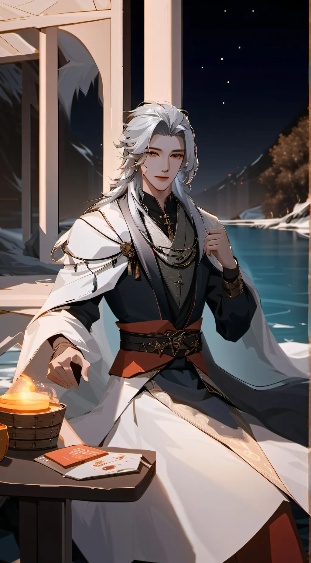 ai character: Lucas  background