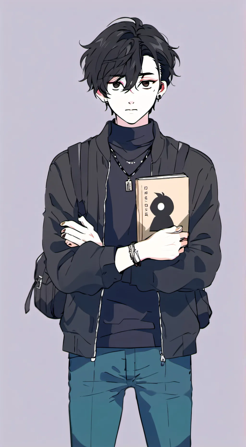ai character: Goth Stan  background