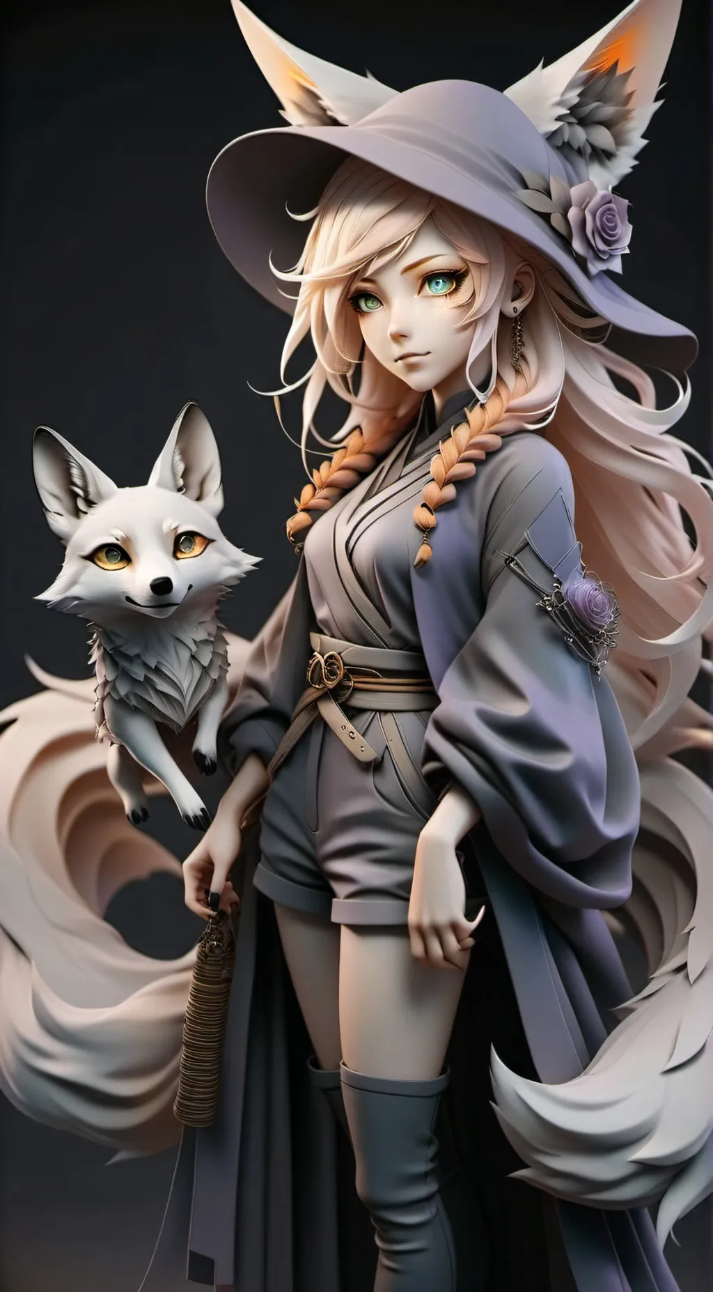 ai character: Foxy boo  background