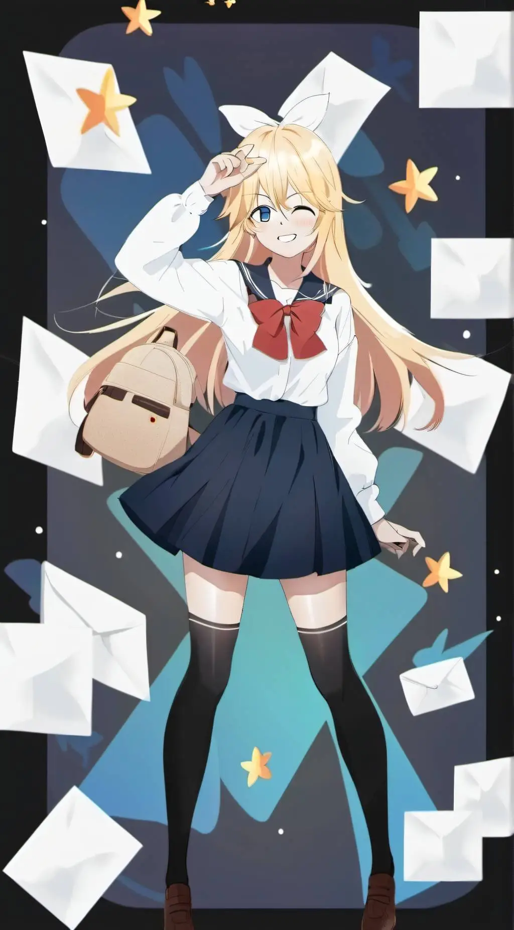 ai character: Chitoge Kirisaki background