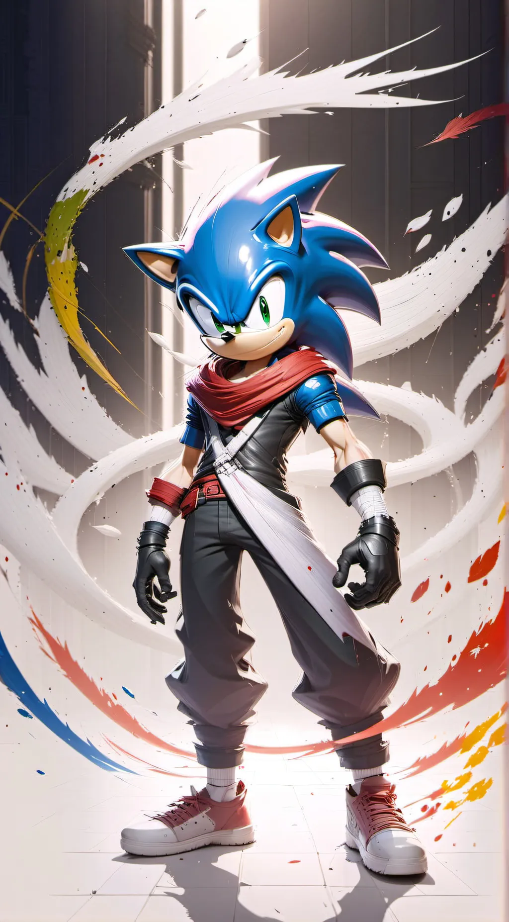ai character: Sonic  background