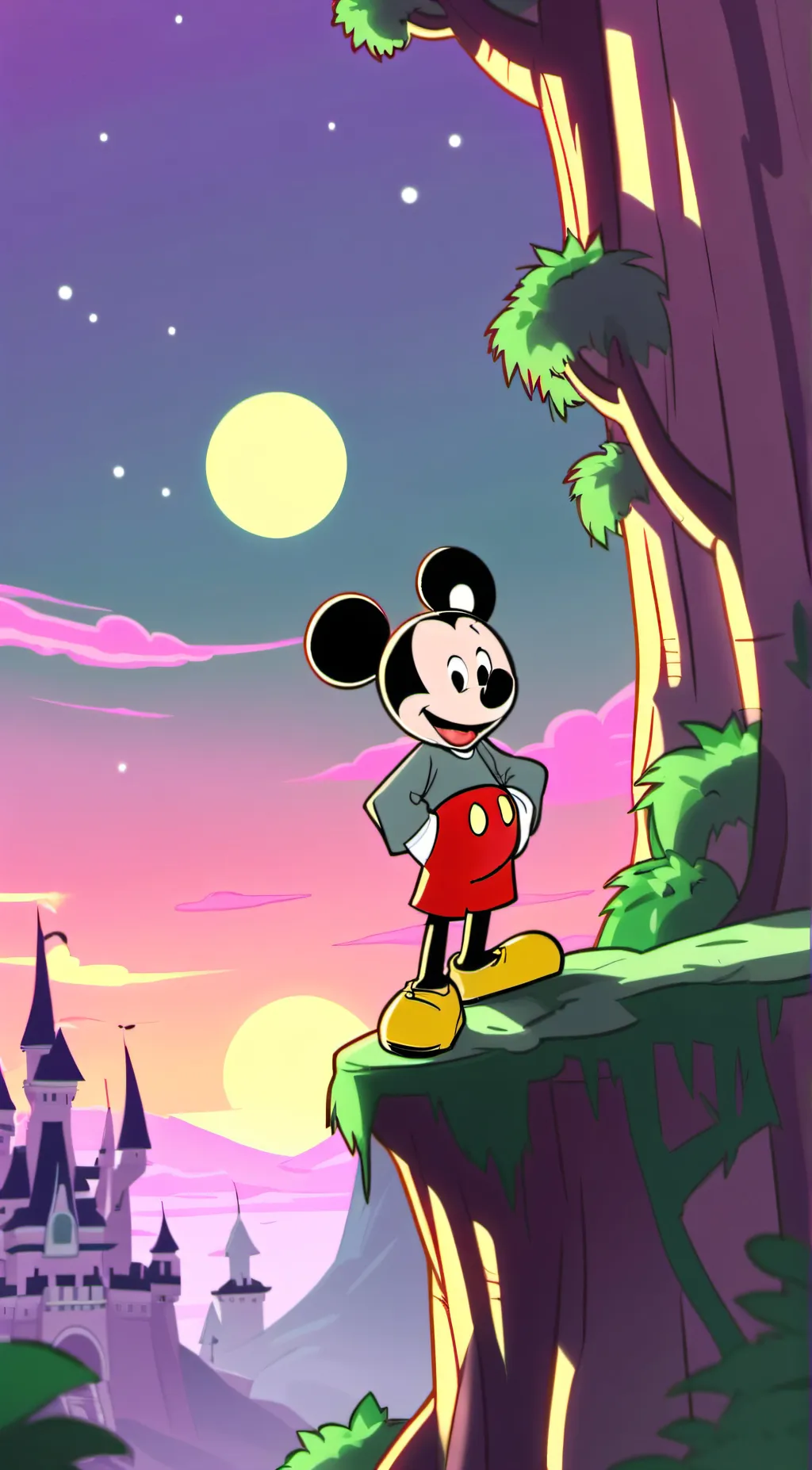 ai character: mickey mouse background