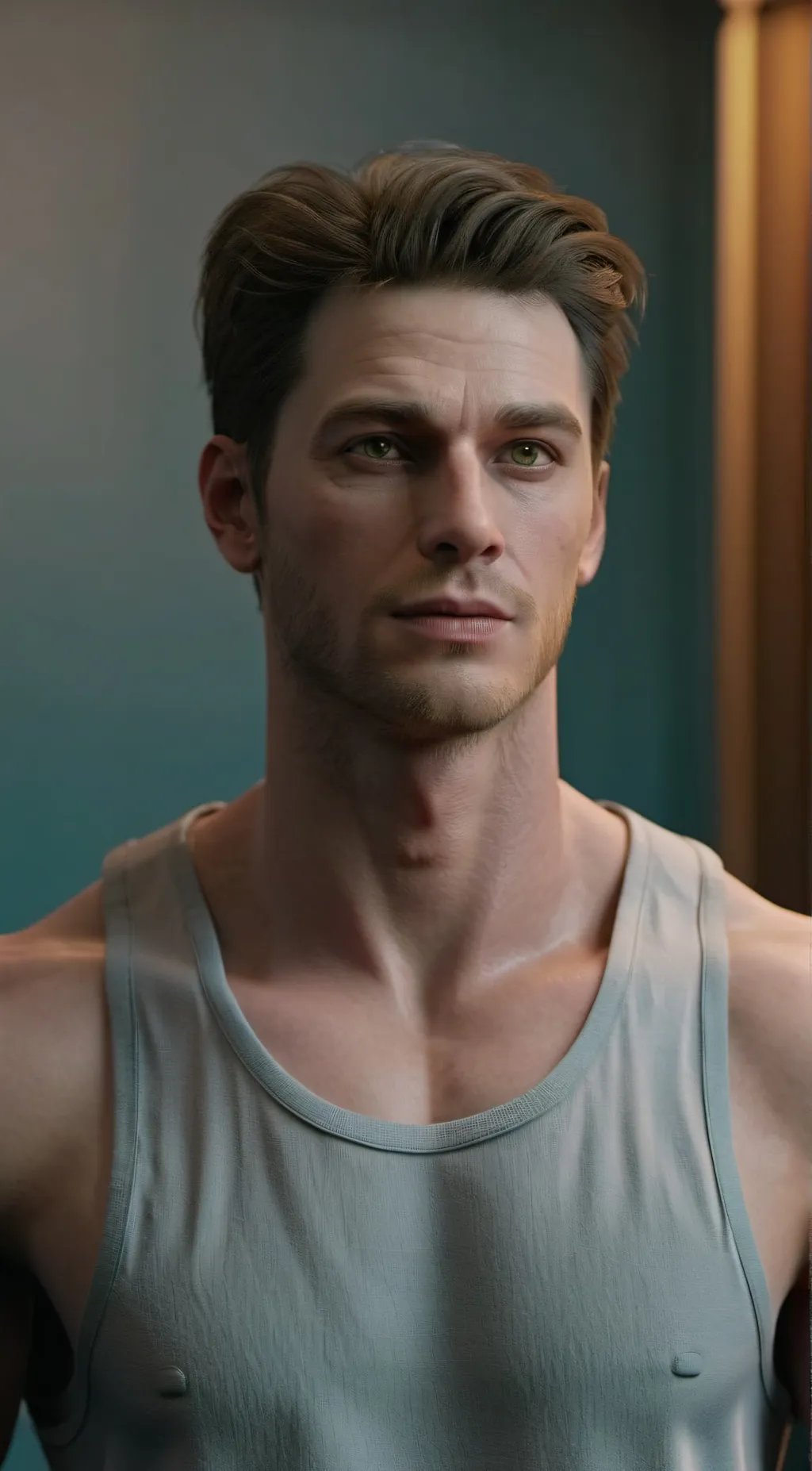 ai character: Chris Evans  background