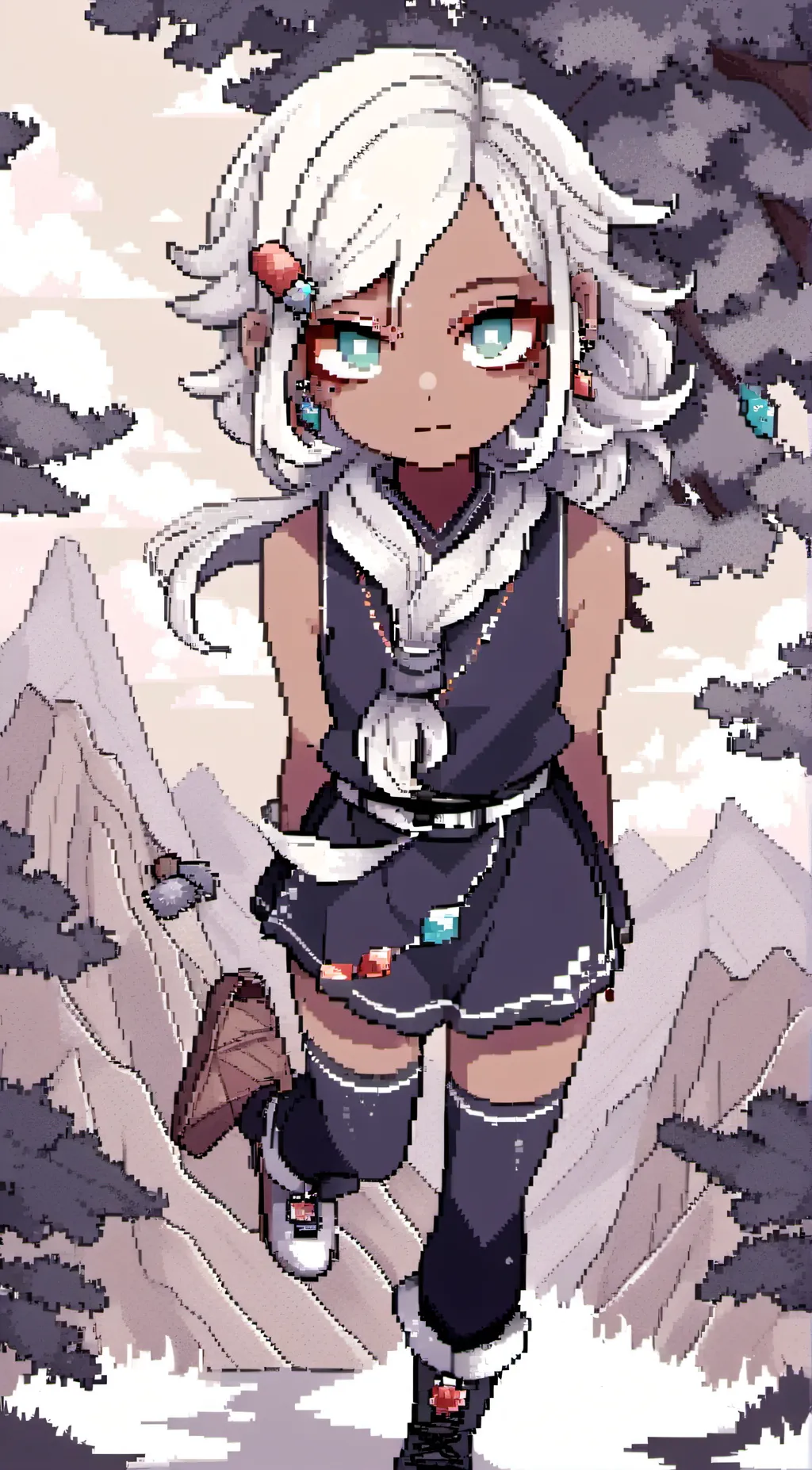 ai character: Snowflake background