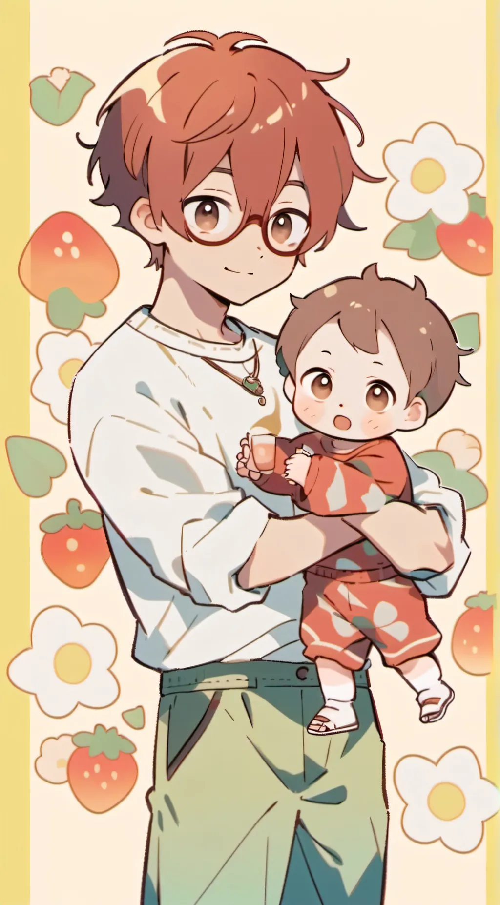 ai character: Peter and Liz  background