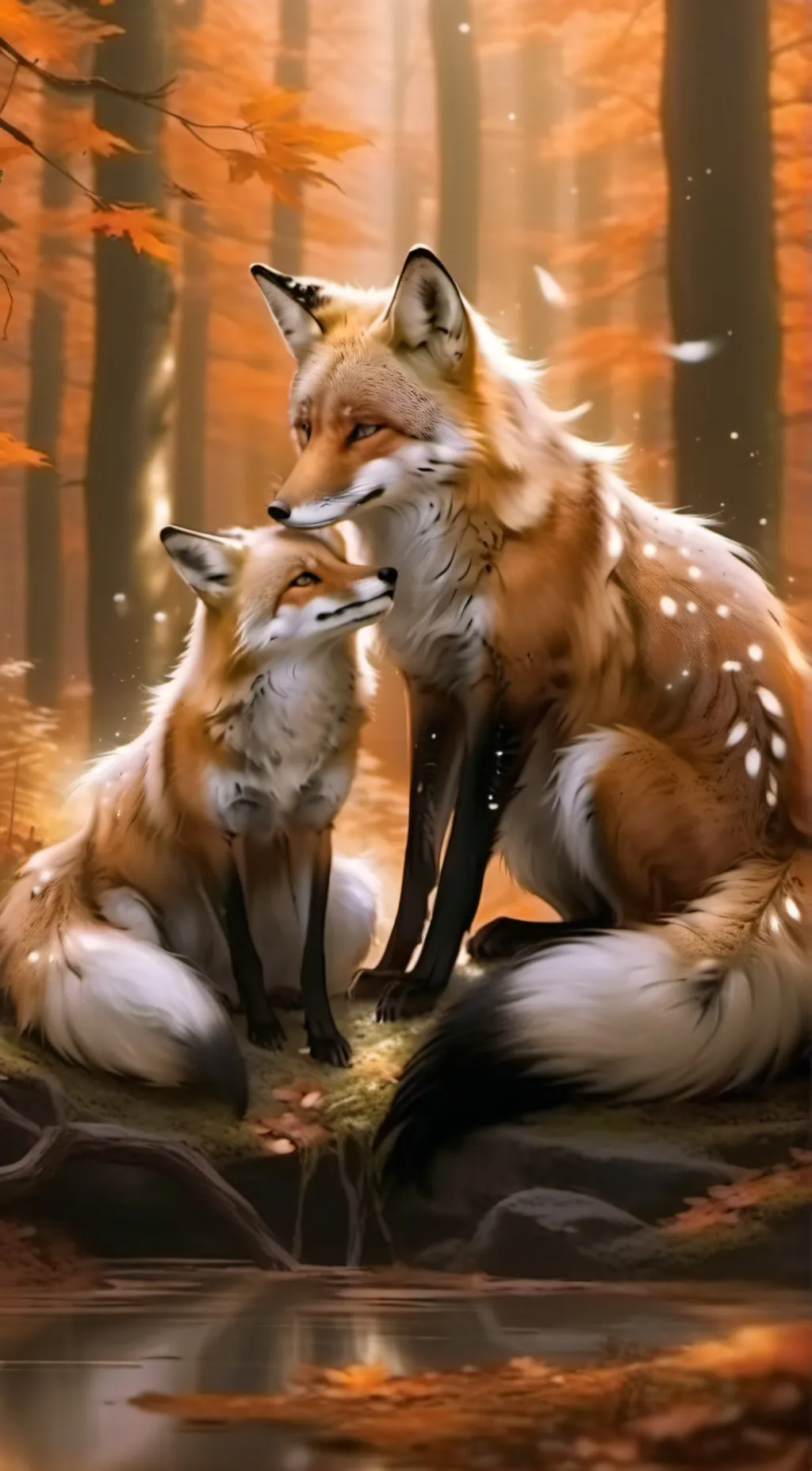 ai character: foxes background